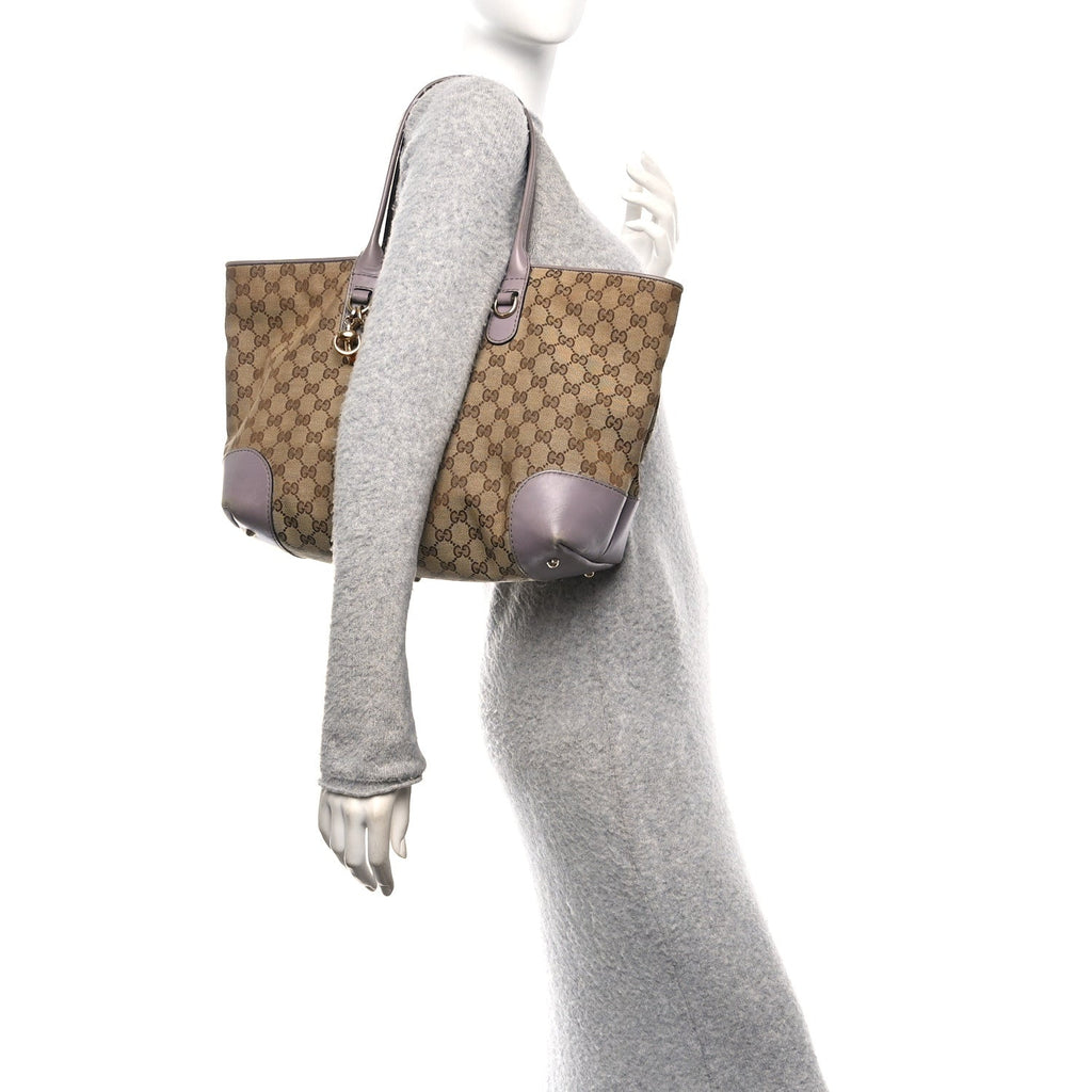 Gucci Monogram Large Heart Bit Charm Hobo Purple