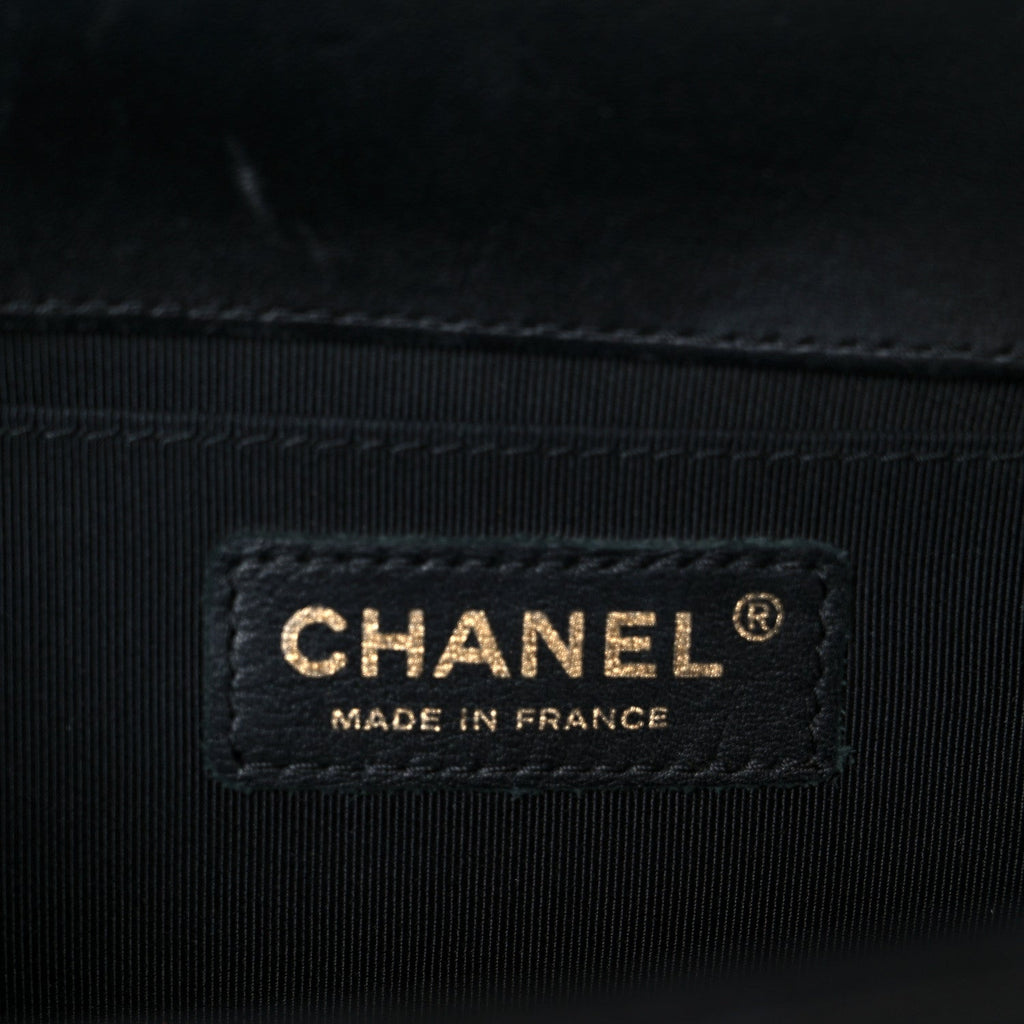 Chanel Lambskin Quilted Medium Boy Flap Black