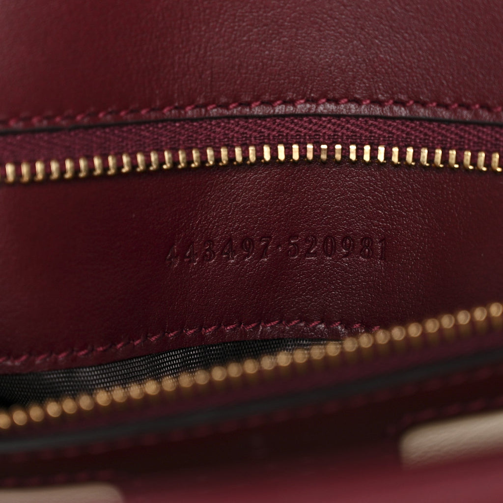 Gucci Calfskin Matelasse Small GG Marmont Shoulder Bag Ancora Red