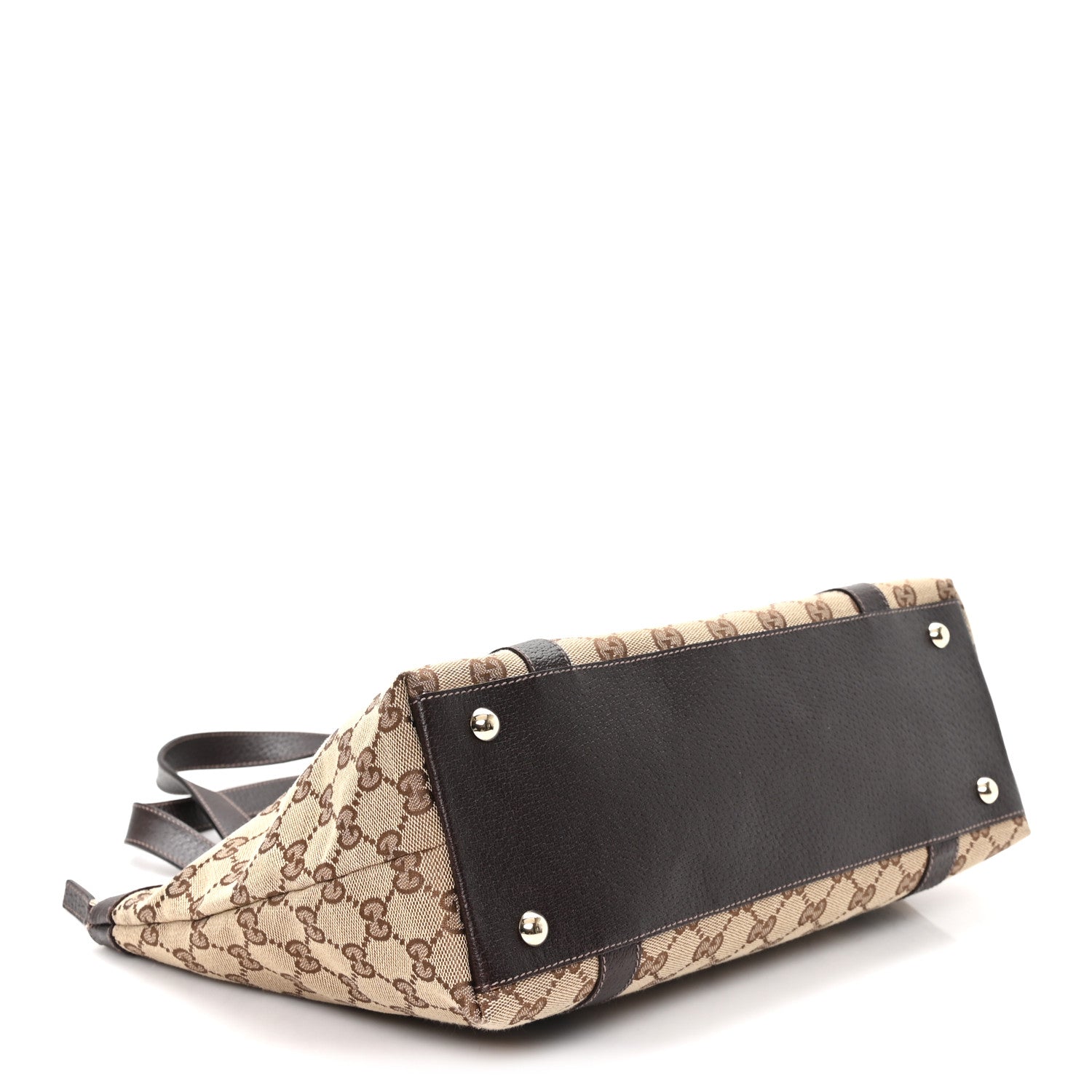 Gucci Monogram Medium Abbey Tote Dark Brown