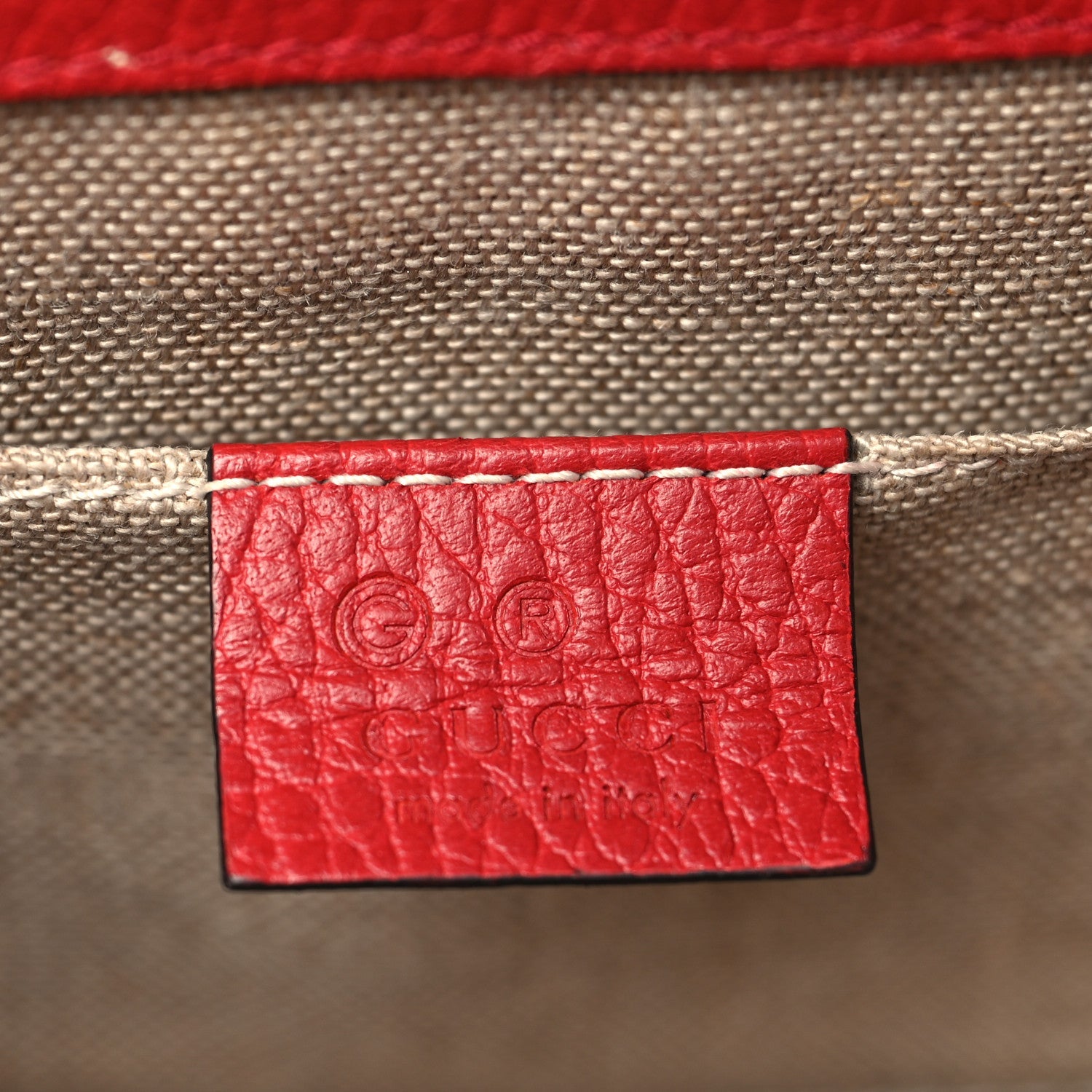 Gucci Dollar Calfskin Small Interlocking G Shoulder Bag Red