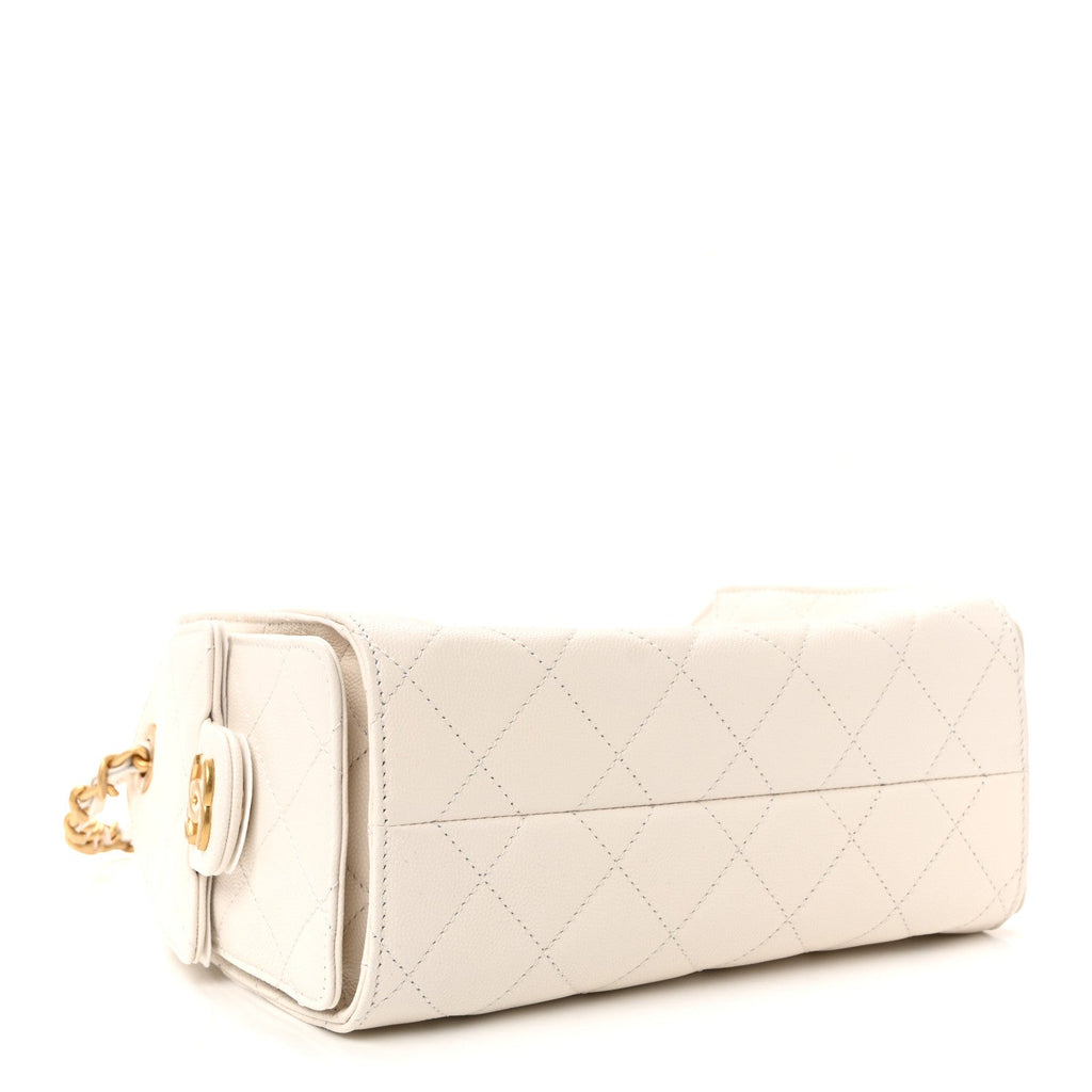 Chanel Caviar Quilted Mini Chanel 25 Handbag White