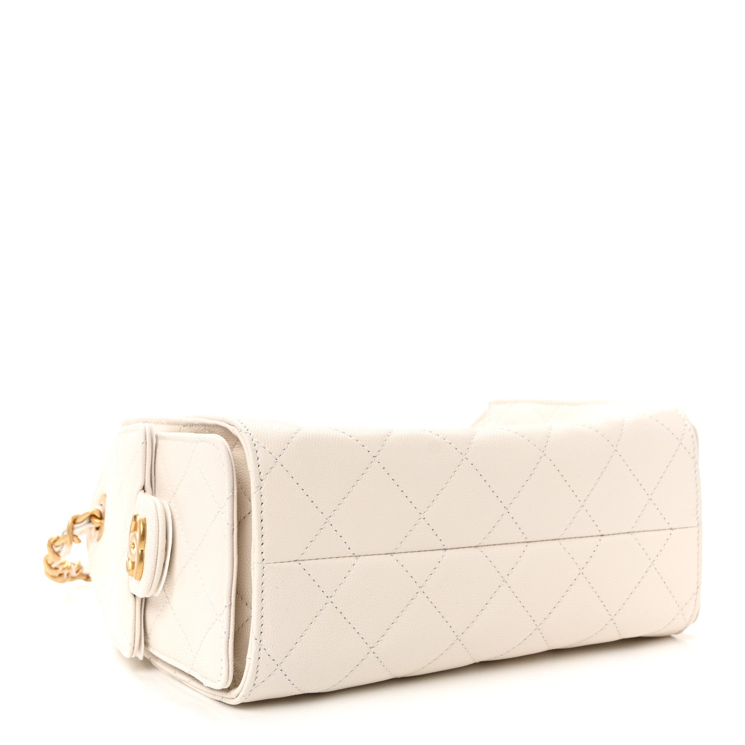 Chanel Caviar Quilted Mini Chanel 25 Handbag White