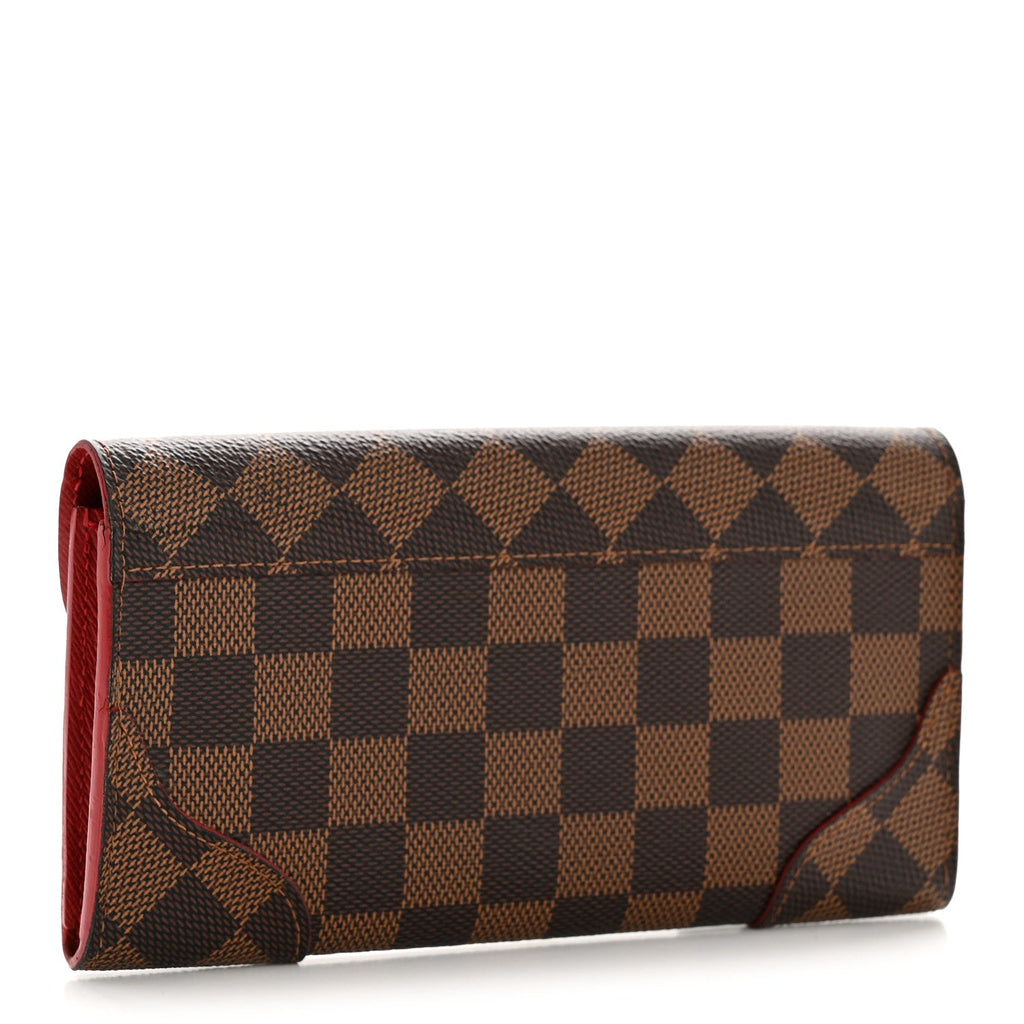 Louis Vuitton Damier Ebene Caissa Wallet Cherry