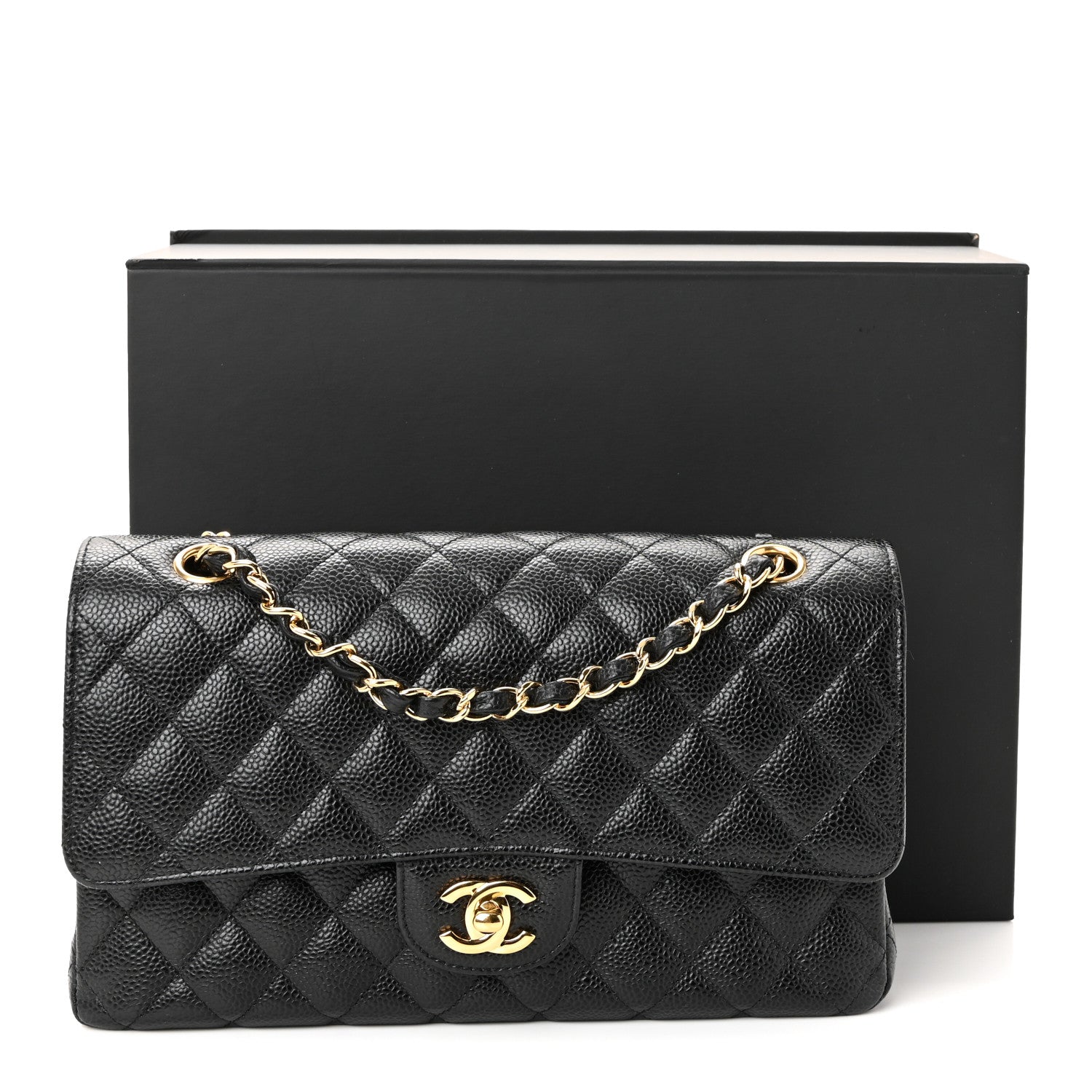 Chanel Caviar Quilted Medium Double Flap Black