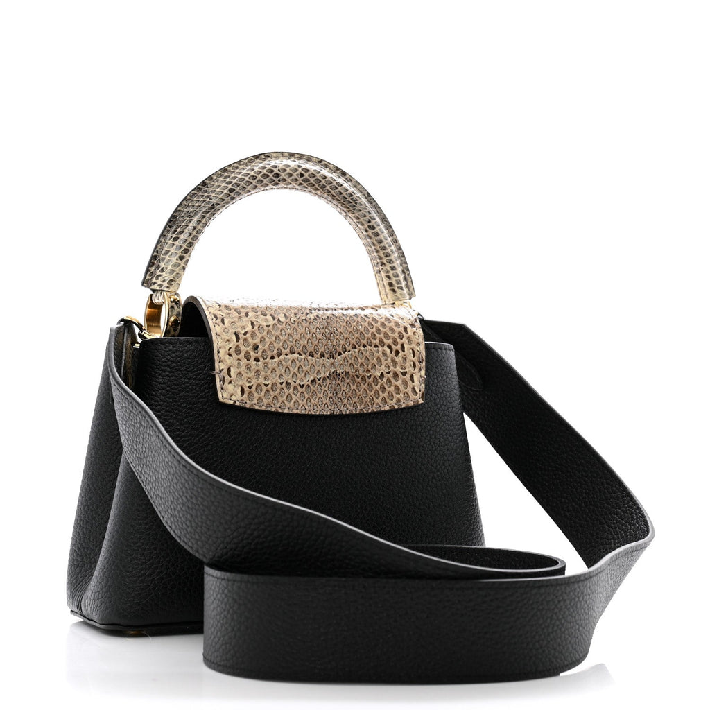 Louis Vuitton Taurillon Ayers Mini Capucines  Black