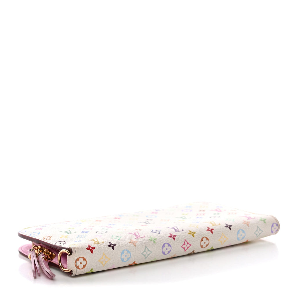 Louis Vuitton Monogram Multicolor Insolite Wallet White Litchi