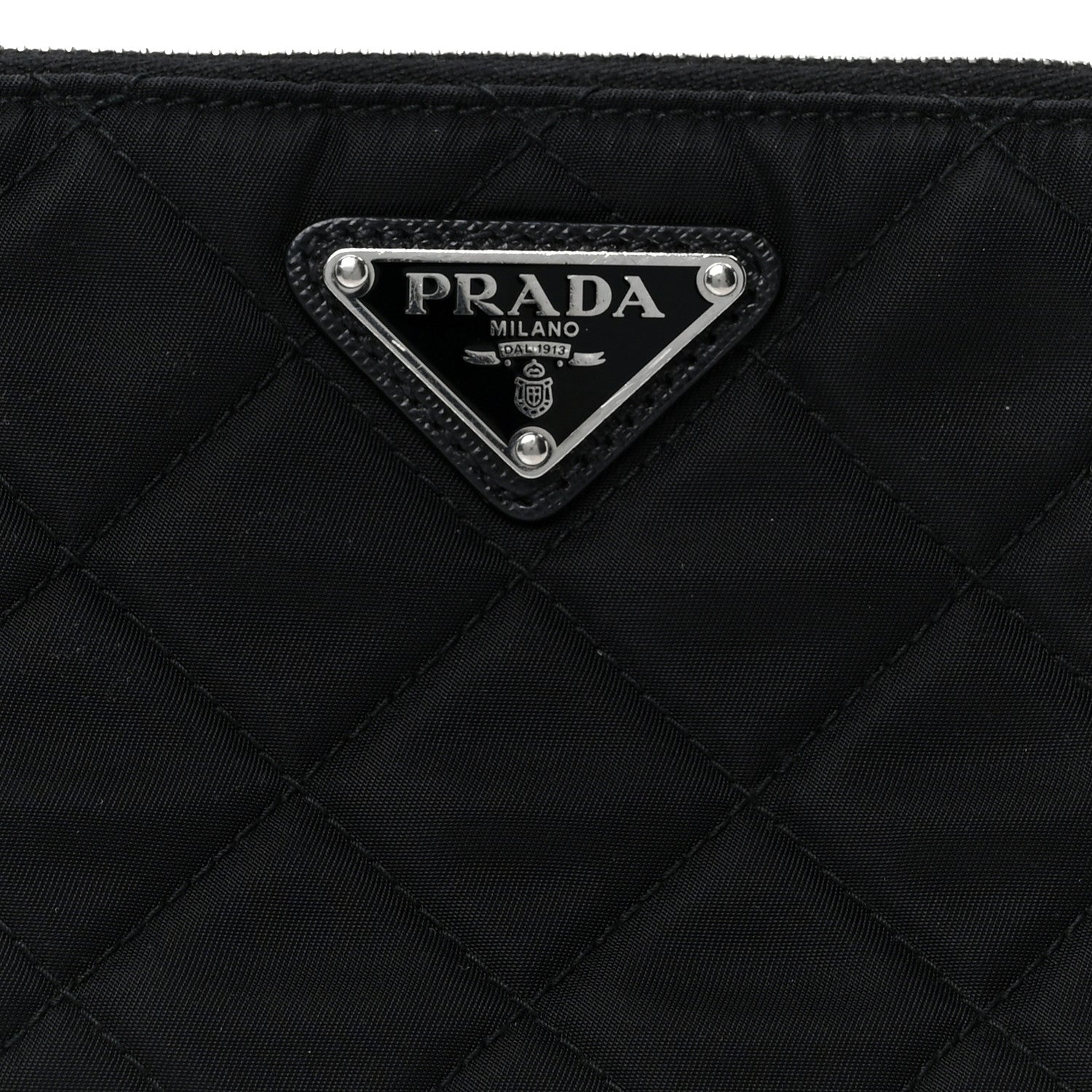 Prada Nylon Tessuto Impuntu Quilted Crossbody Bag Black