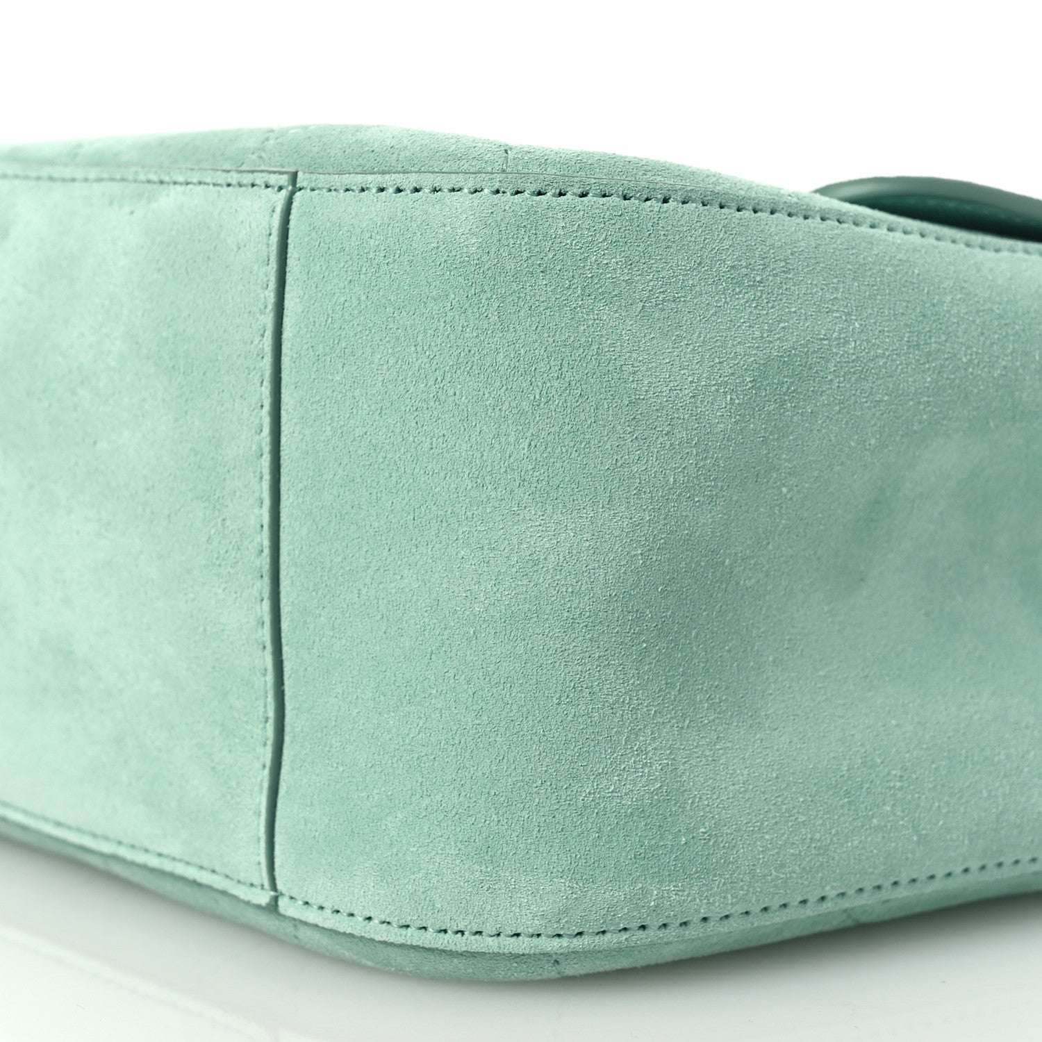 Chanel Suede Calfskin Small Souplissimo Maxi Flap Green