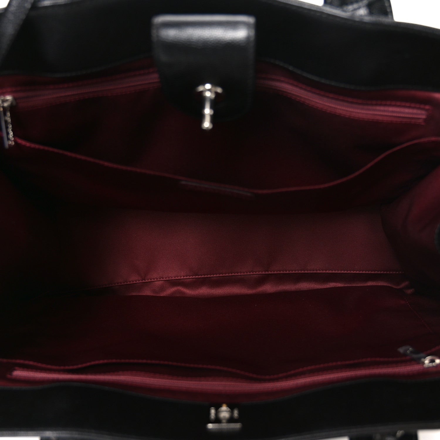 Chanel Caviar Medium Cerf Executive Shopper Tote Black