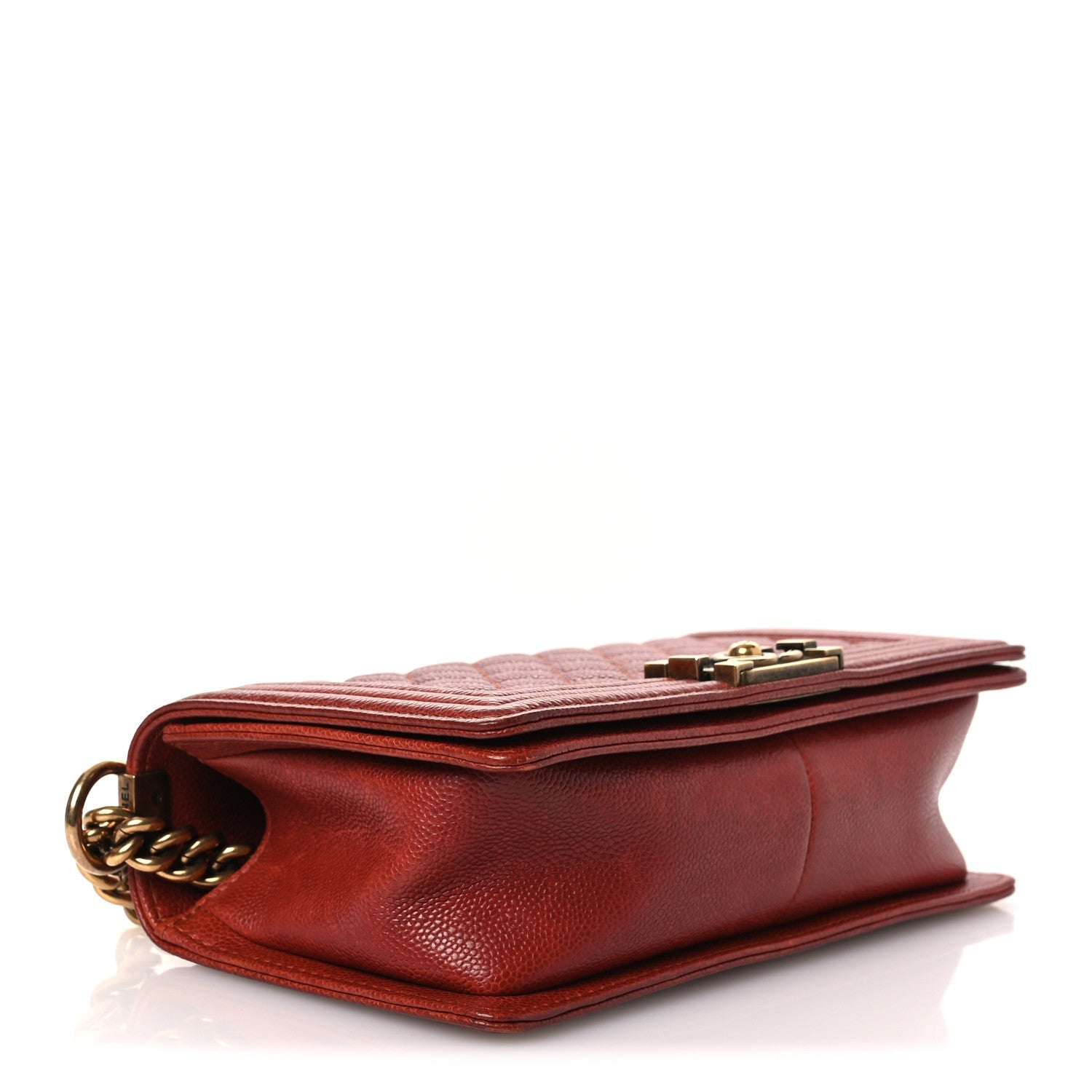 Chanel Caviar Quilted Medium Boy Flap Dark Red