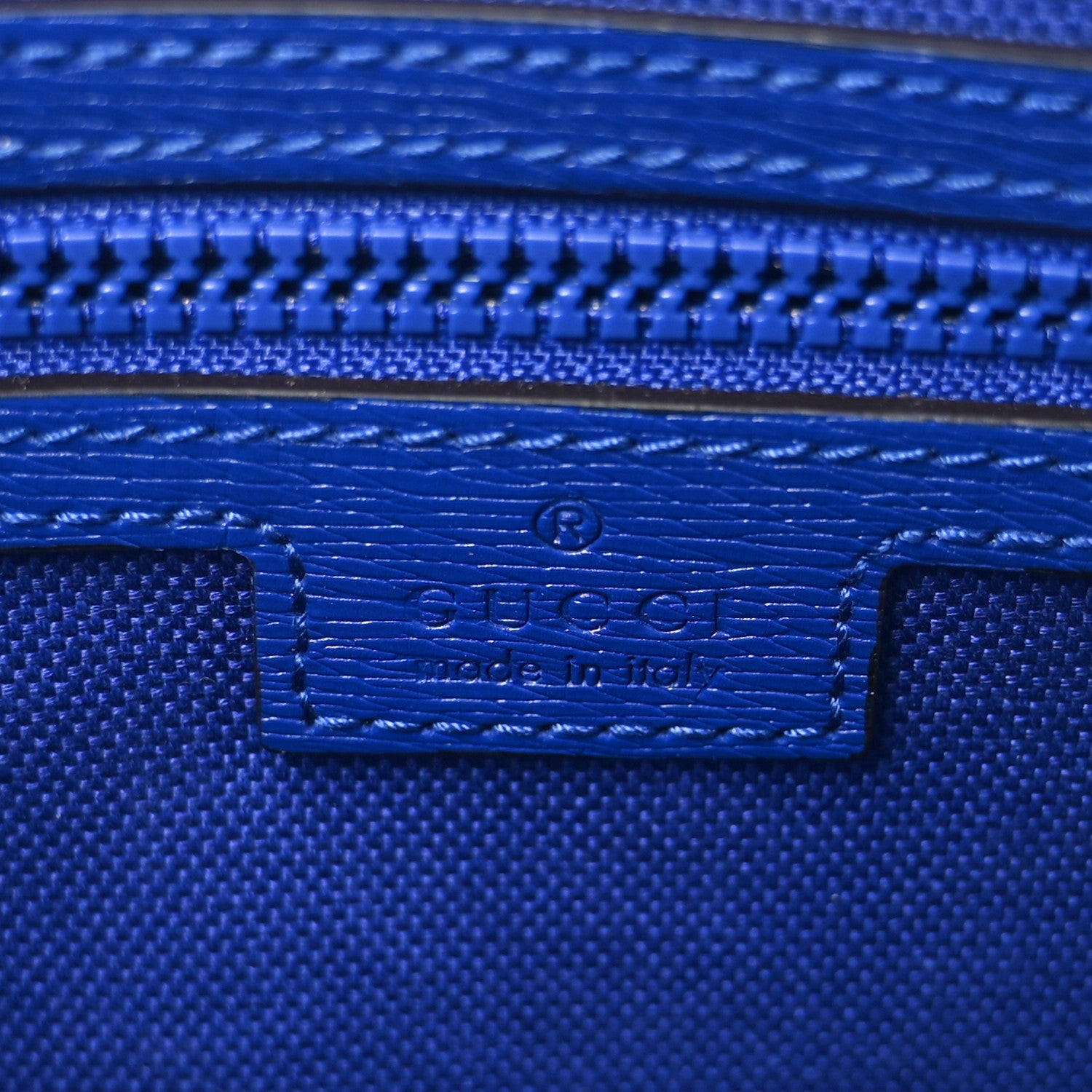 Gucci New Shanghai Calfskin Interlocking G Logo Camera Crossbody Bag Cobalt Blue Orange