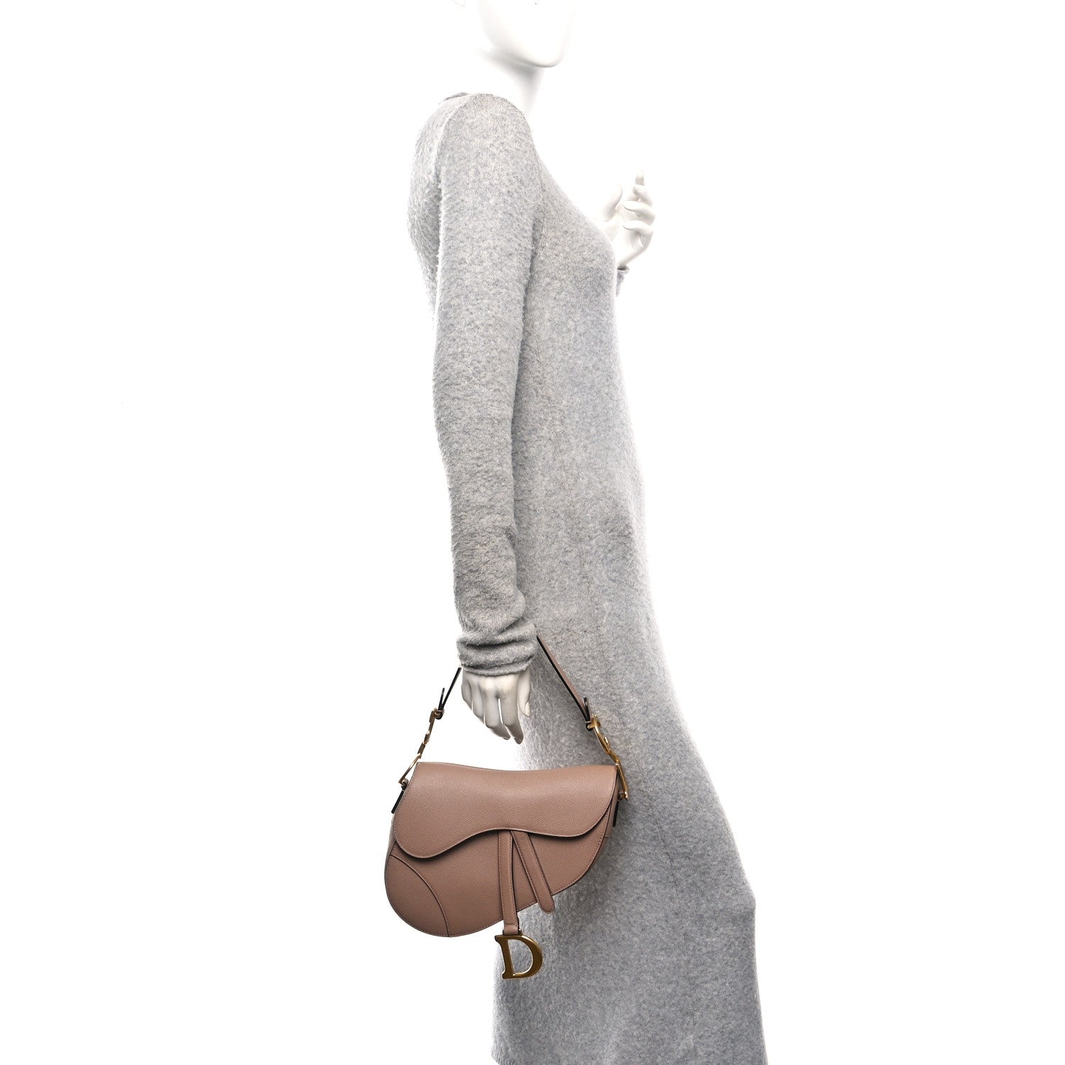 Christian Dior Grained Calfskin Saddle Bag Fard