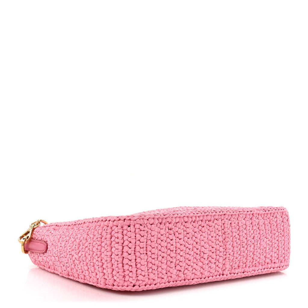 Prada Yarn Raffia Effect Crochet Re-Edition 2005 Shoulder Bag Petalo