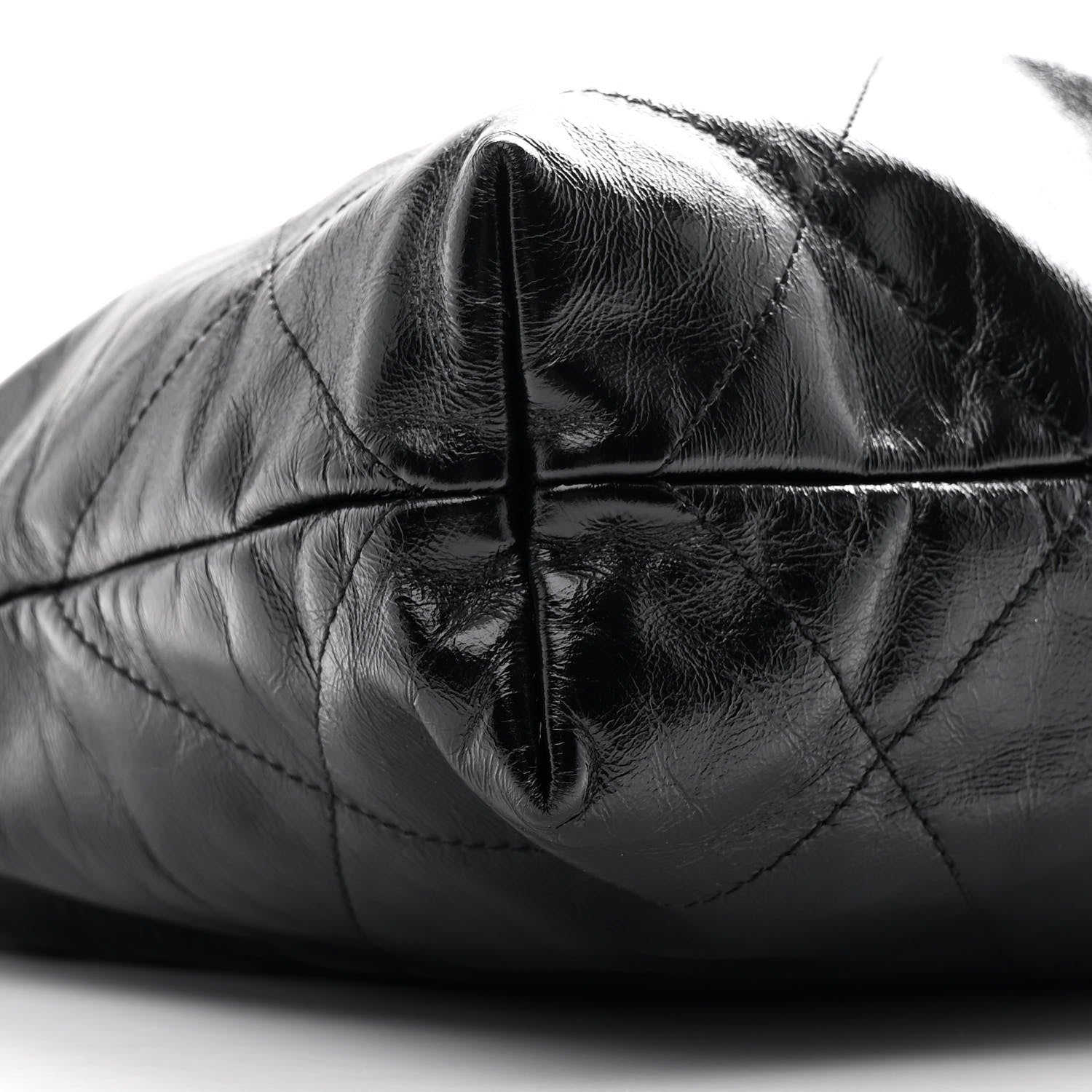 Chanel Glazed Calfskin  Quilted Small Chanel 22 Black