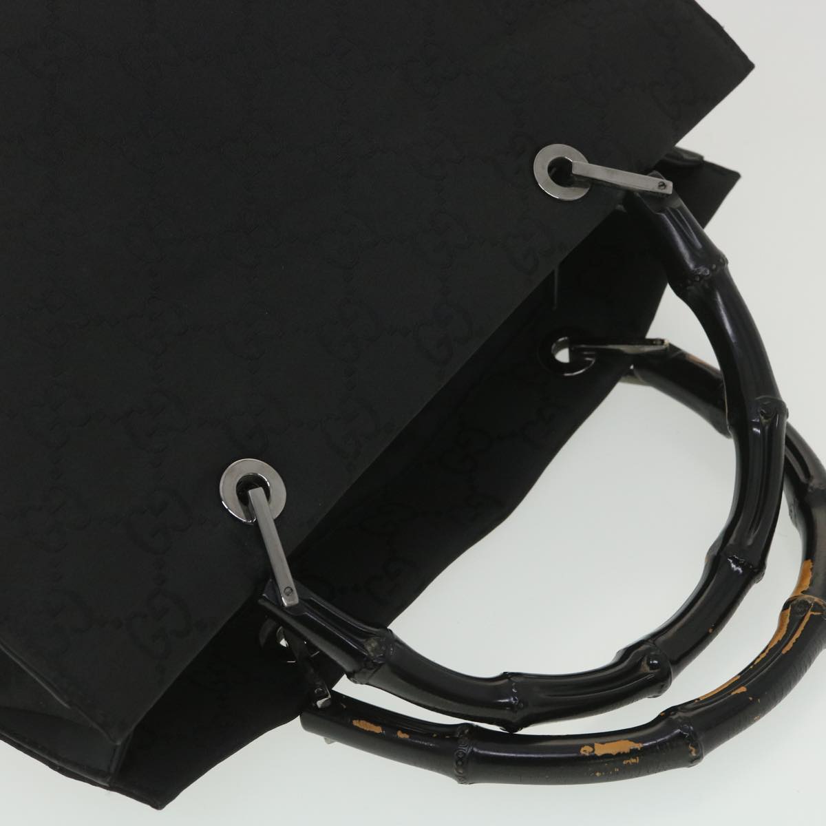GUCCI GG Canvas Hand Bag Black  38354