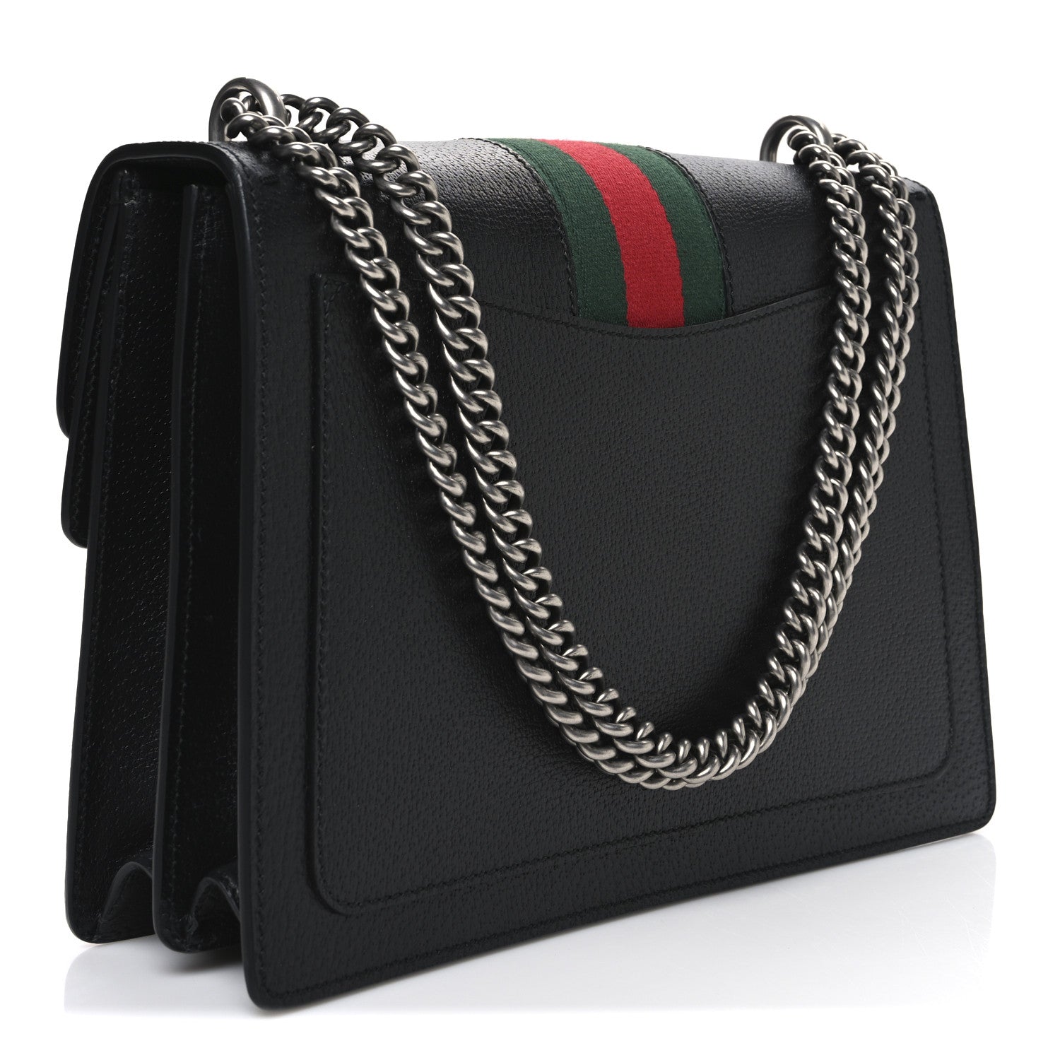 Gucci Calfskin Web Small Dionysus Shoulder Bag Black
