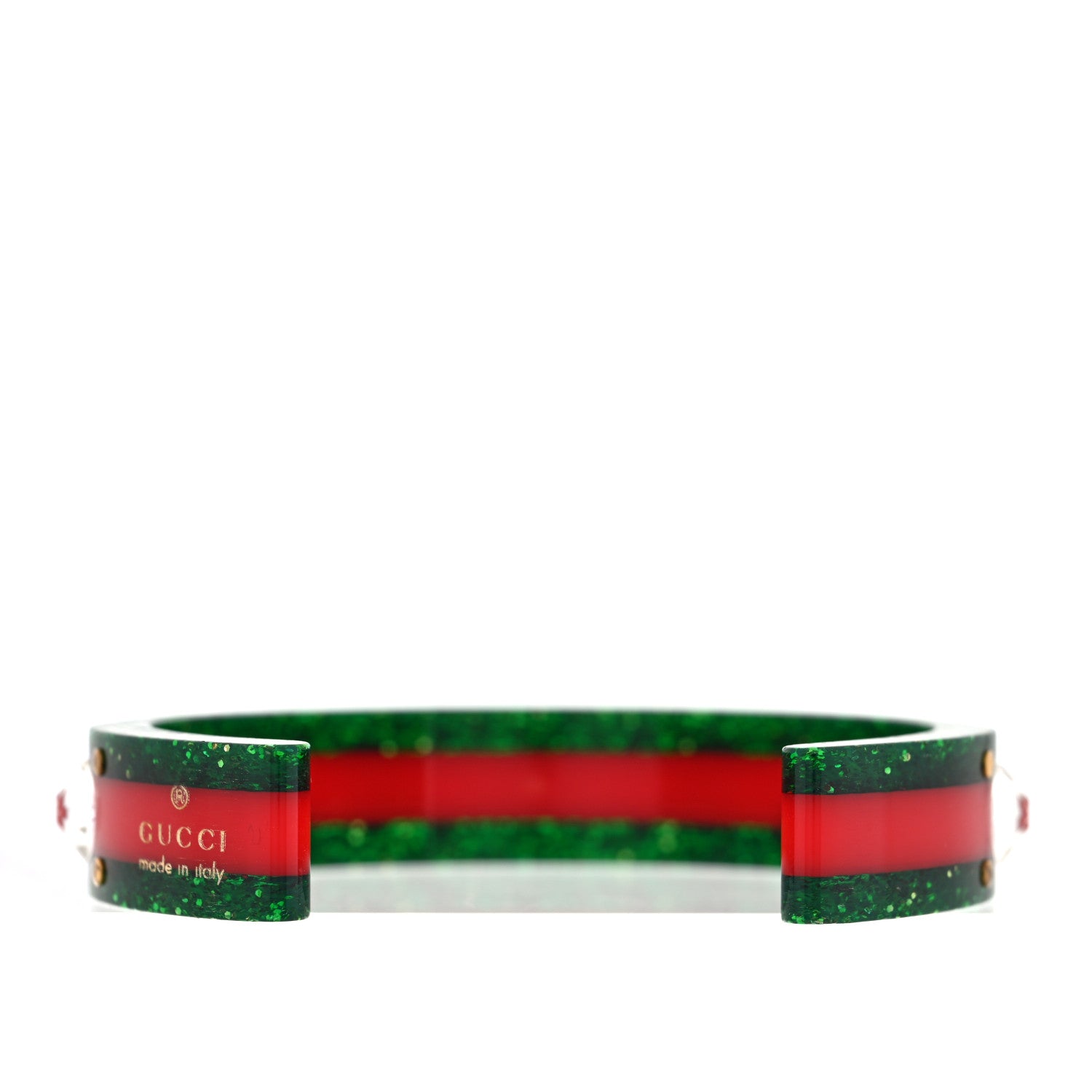 Gucci Crystal Web Cuff 16 Green Red Green Red