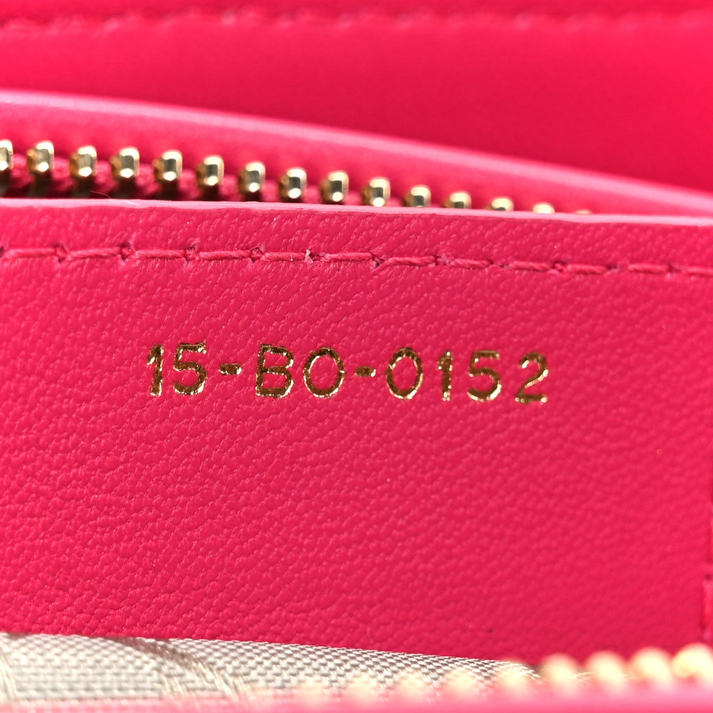 Christian Dior Lambskin Cannage Medium Lady Dior Pink