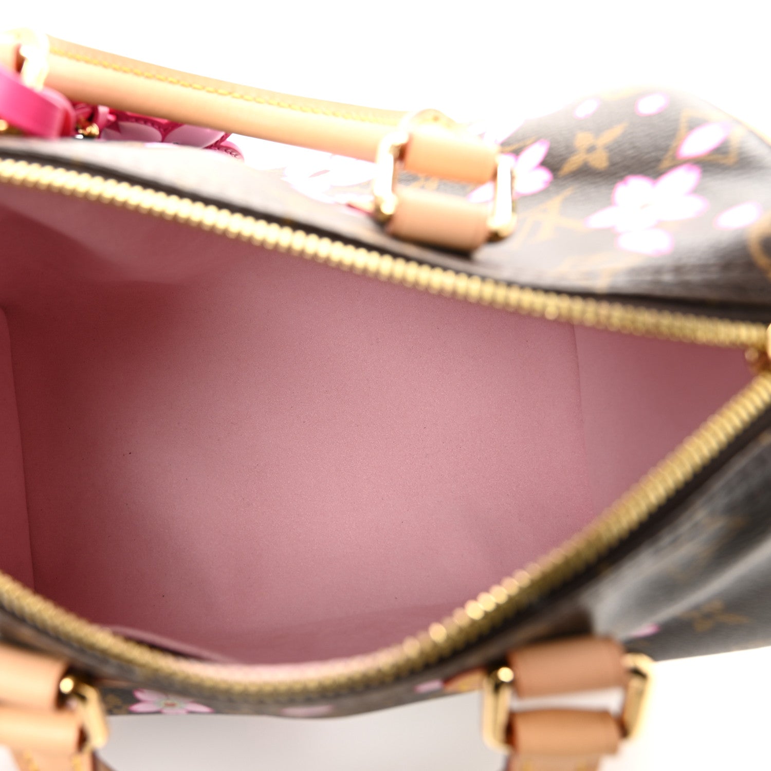 Louis Vuitton LV X TM Monogram Cherry Blossom Speedy Bandouliere 25 Sakura Brown