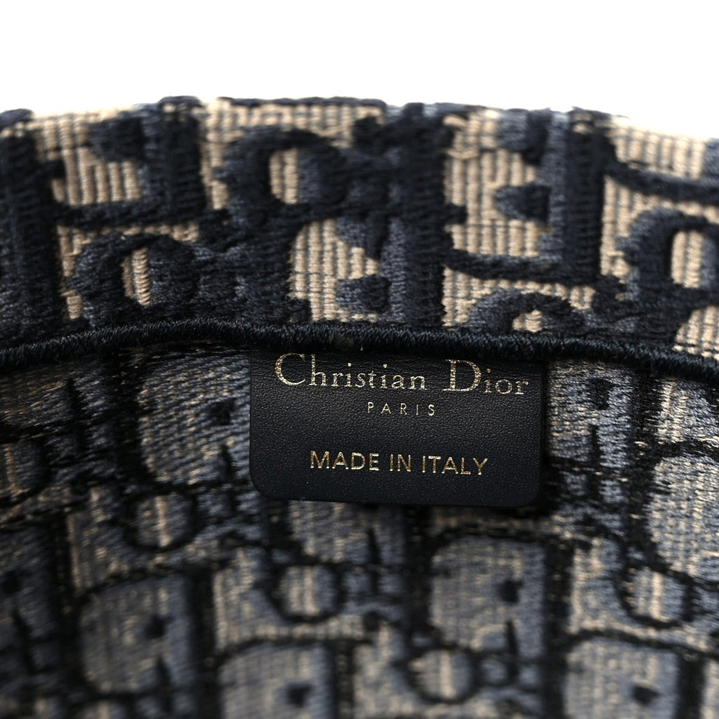 Christian Dior Oblique Large Book Tote Blue Multicolor
