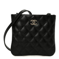 Chanel Lambskin Quilted Uniform Crossbody Bag Black