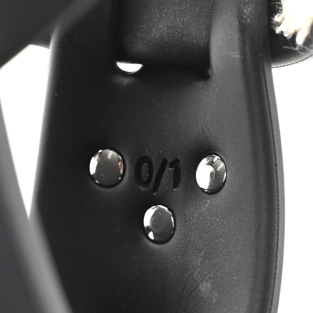 Prada Foam Rubber Metal Triangle Logo Soft Cage Women Sandals 40 Black