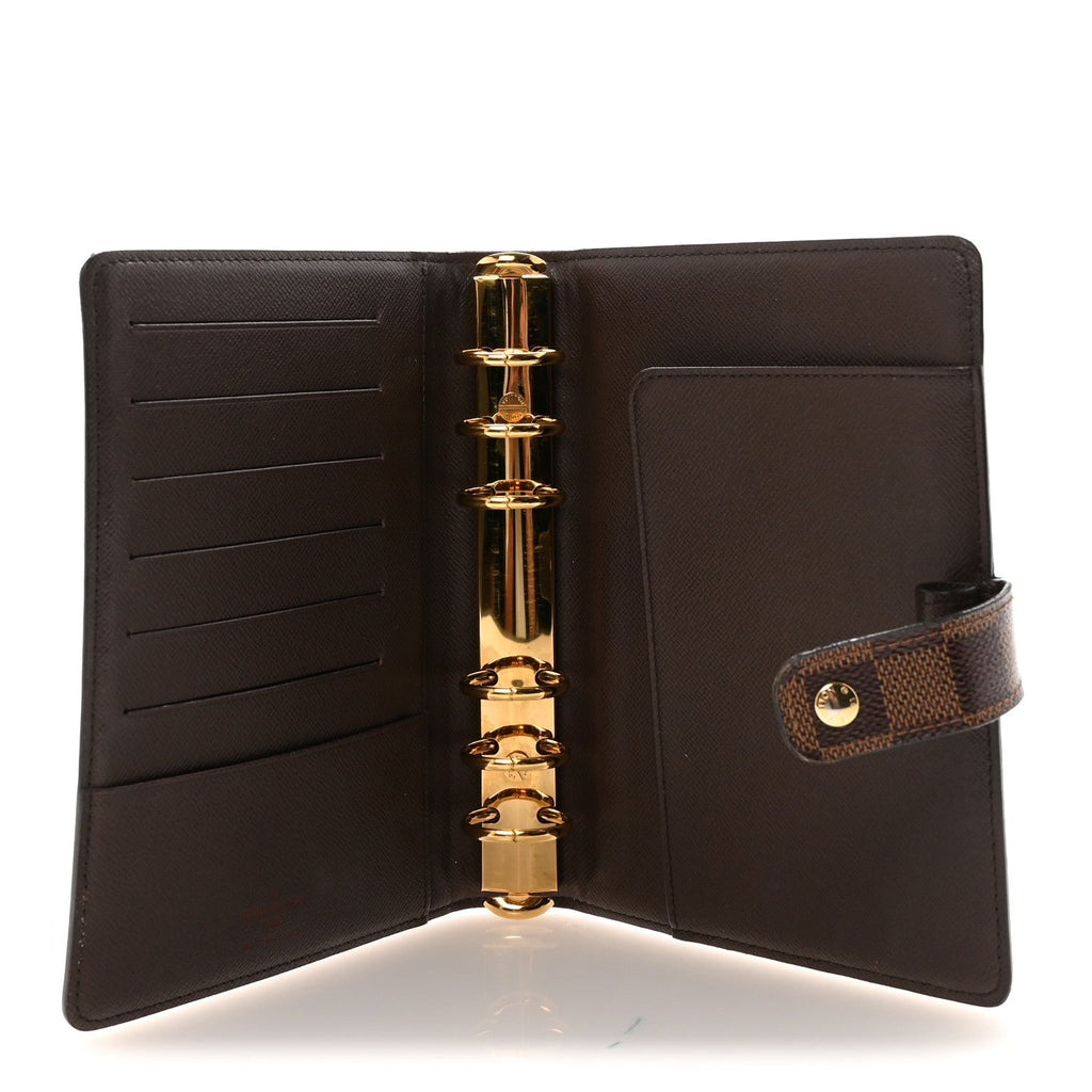 Louis Vuitton Damier Ebene Medium Ring Agenda Cover