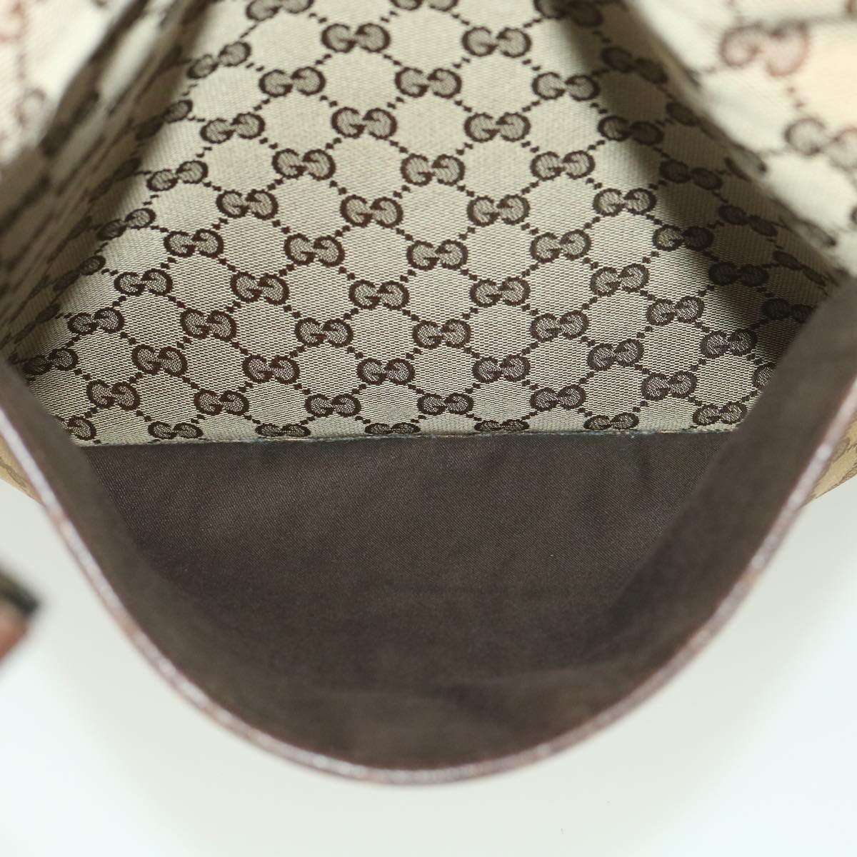GUCCI GG Canvas Shoulder Bag Beige 122791  38436