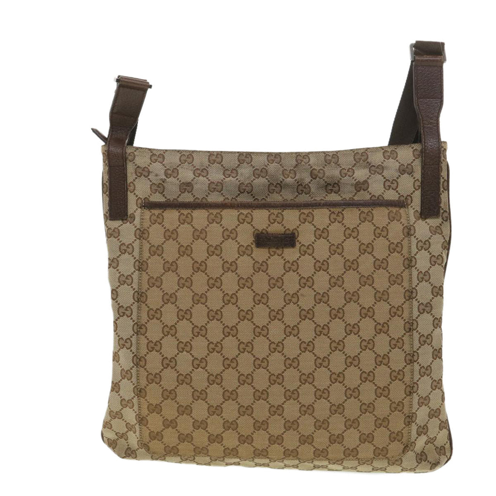 GUCCI GG Canvas Shoulder Bag Beige 122791  38436