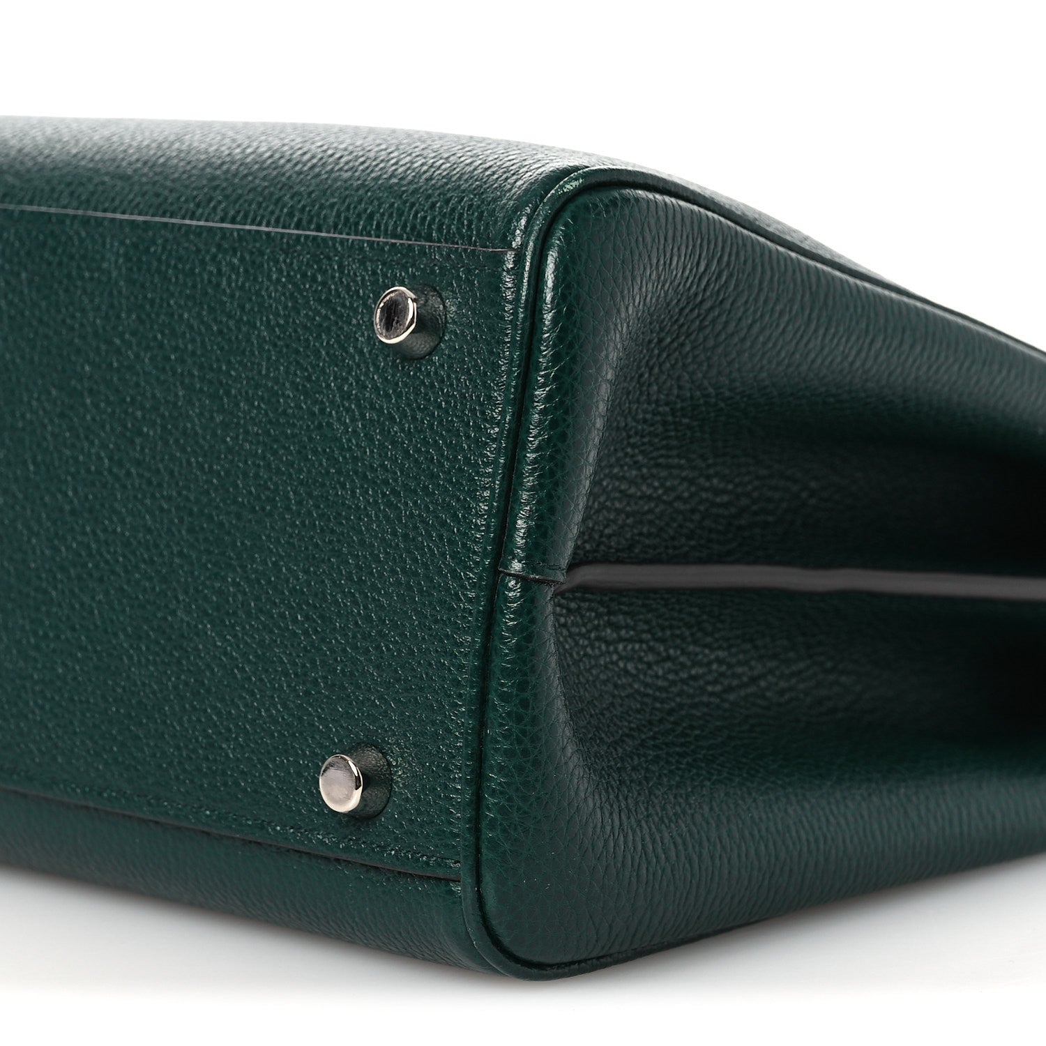 Gucci Grainy Calfskin Medium Zumi Top Handle Bag Vintage Green