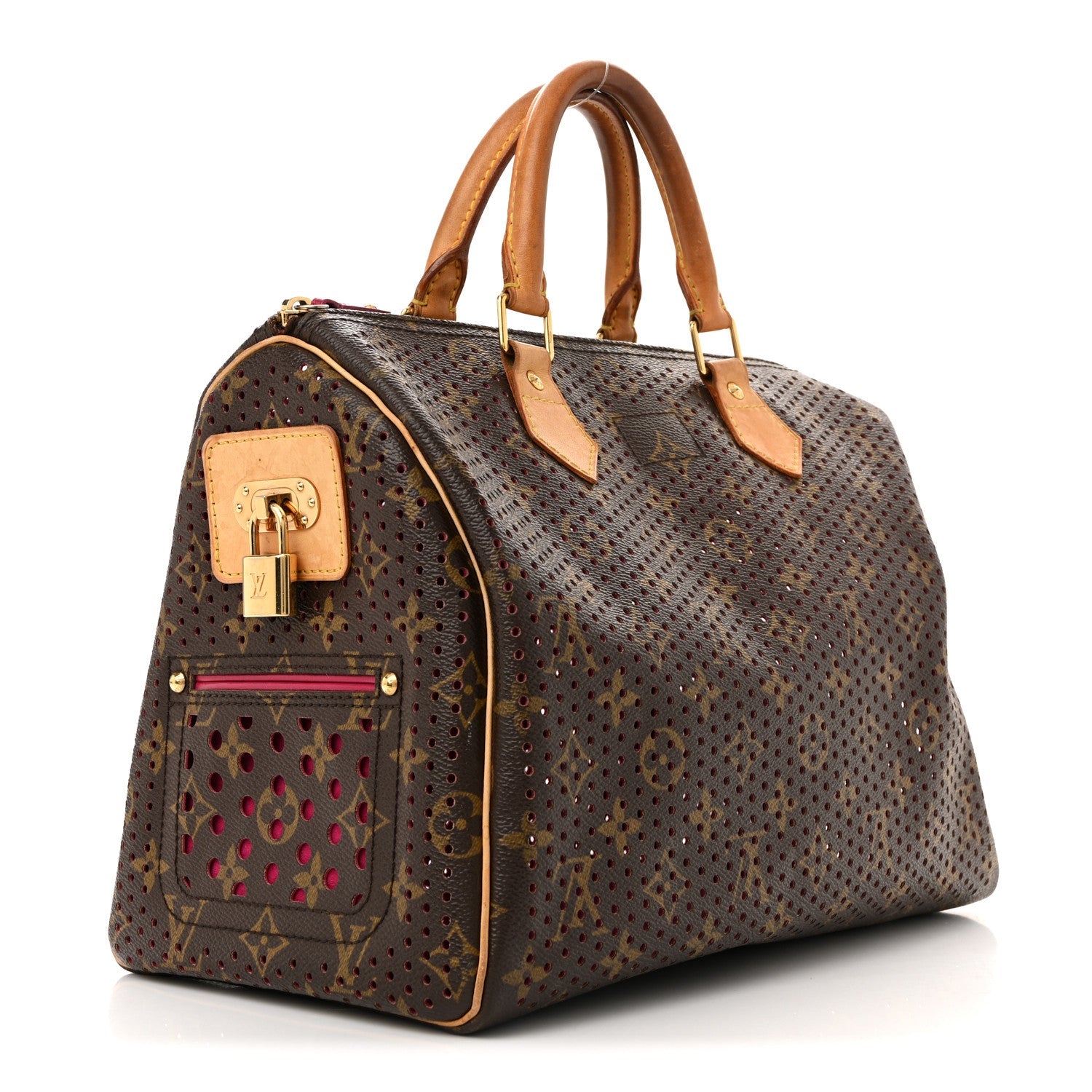 Louis Vuitton Monogram Perforated Speedy 30 Fuchsia