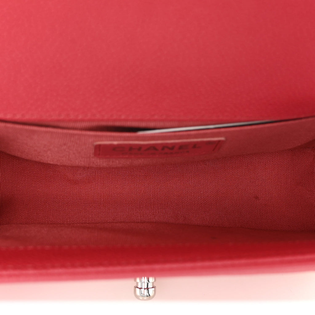 Chanel Caviar Quilted Small Boy Flap Red