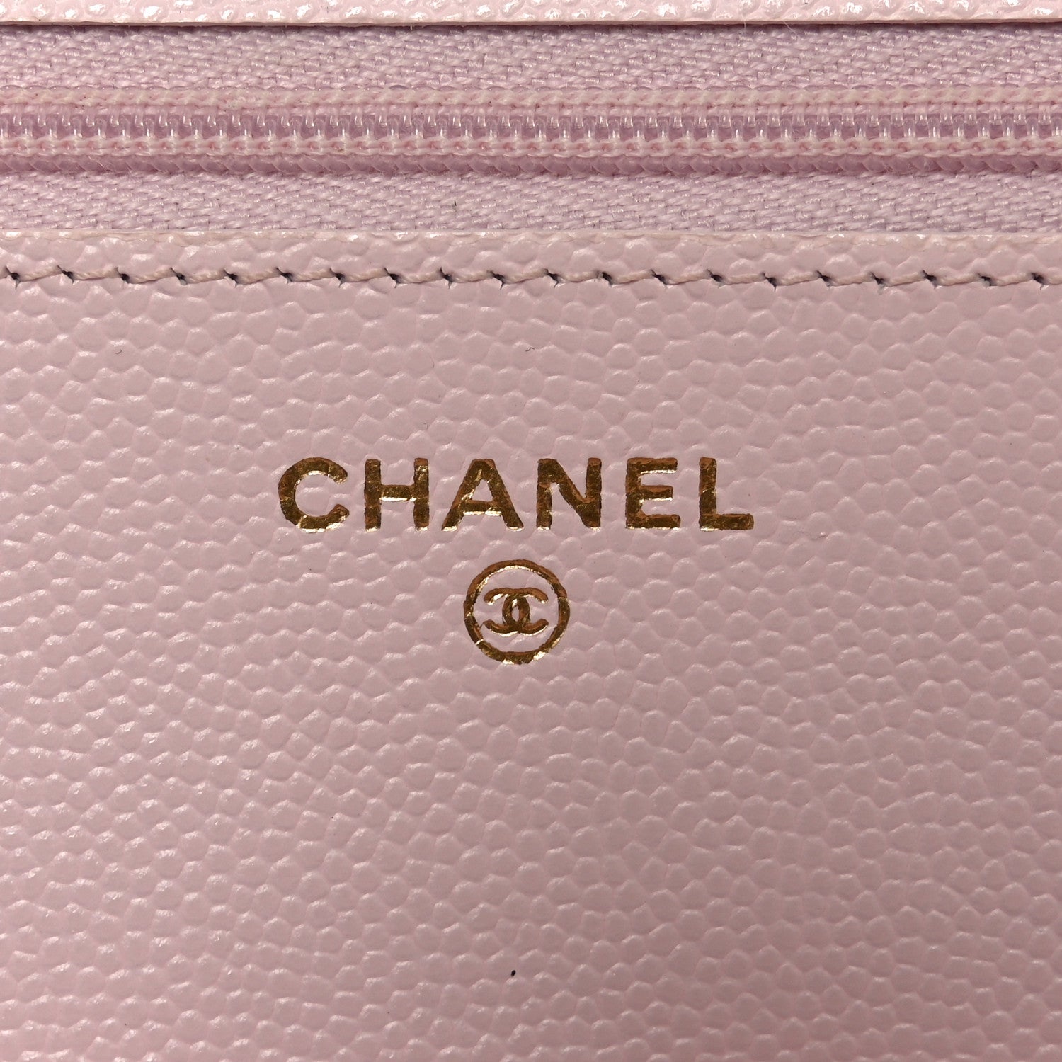 Chanel Caviar Quilted Wallet on Chain WOC Light Pink