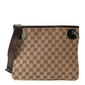 Gucci Monogram Eclipse Messenger Bag Dark Brown