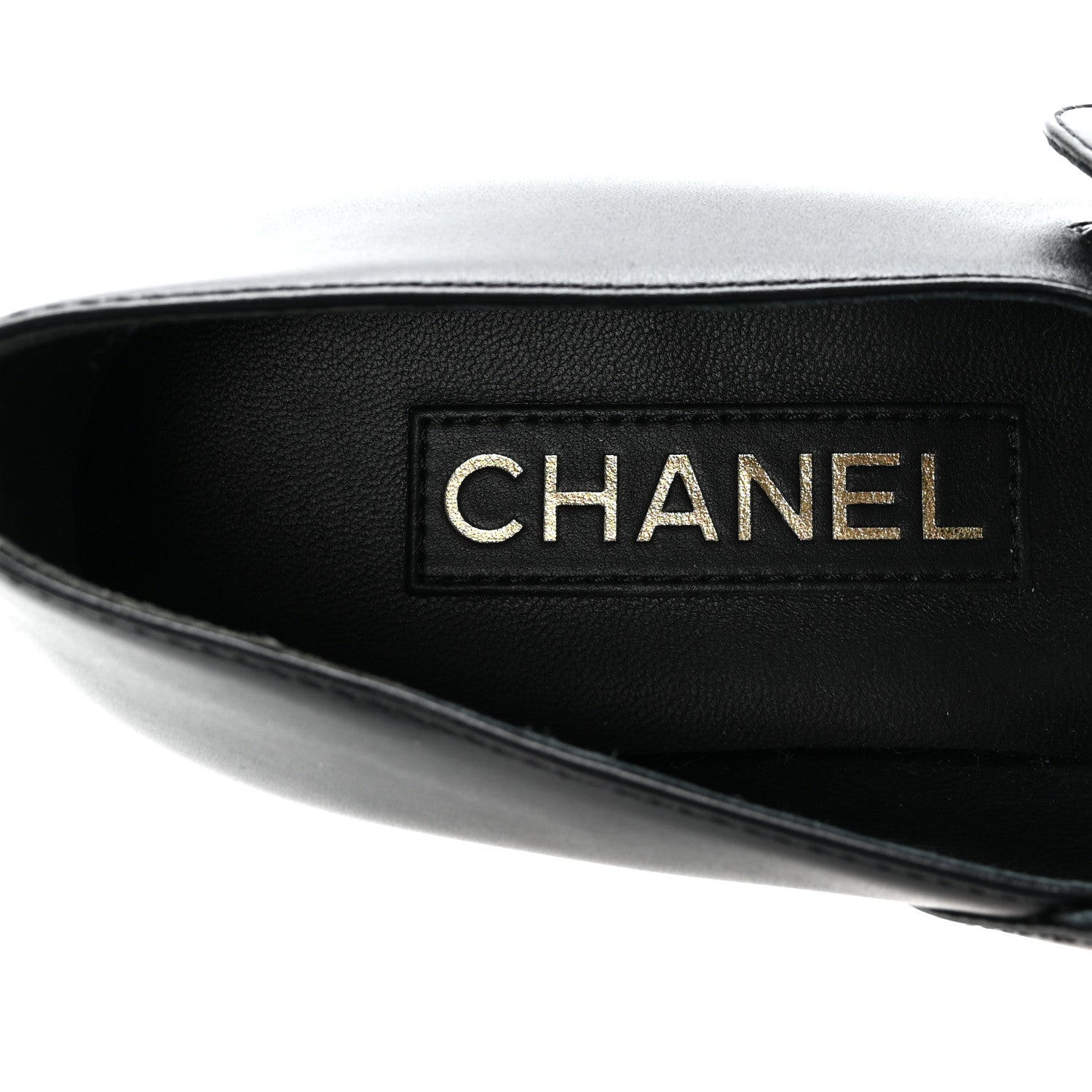 Calfskin Patent Mary Janes Flats 37 Black