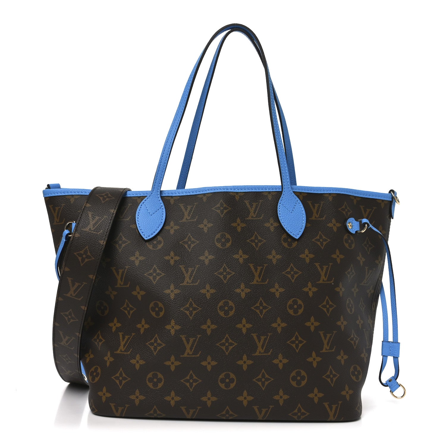 Louis Vuitton Monogram Inside Out Neverfull Bandouliere MM Gaston Blue