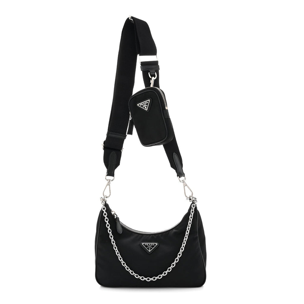 Prada Nylon Re-Edition 2005 Shoulder Bag Black