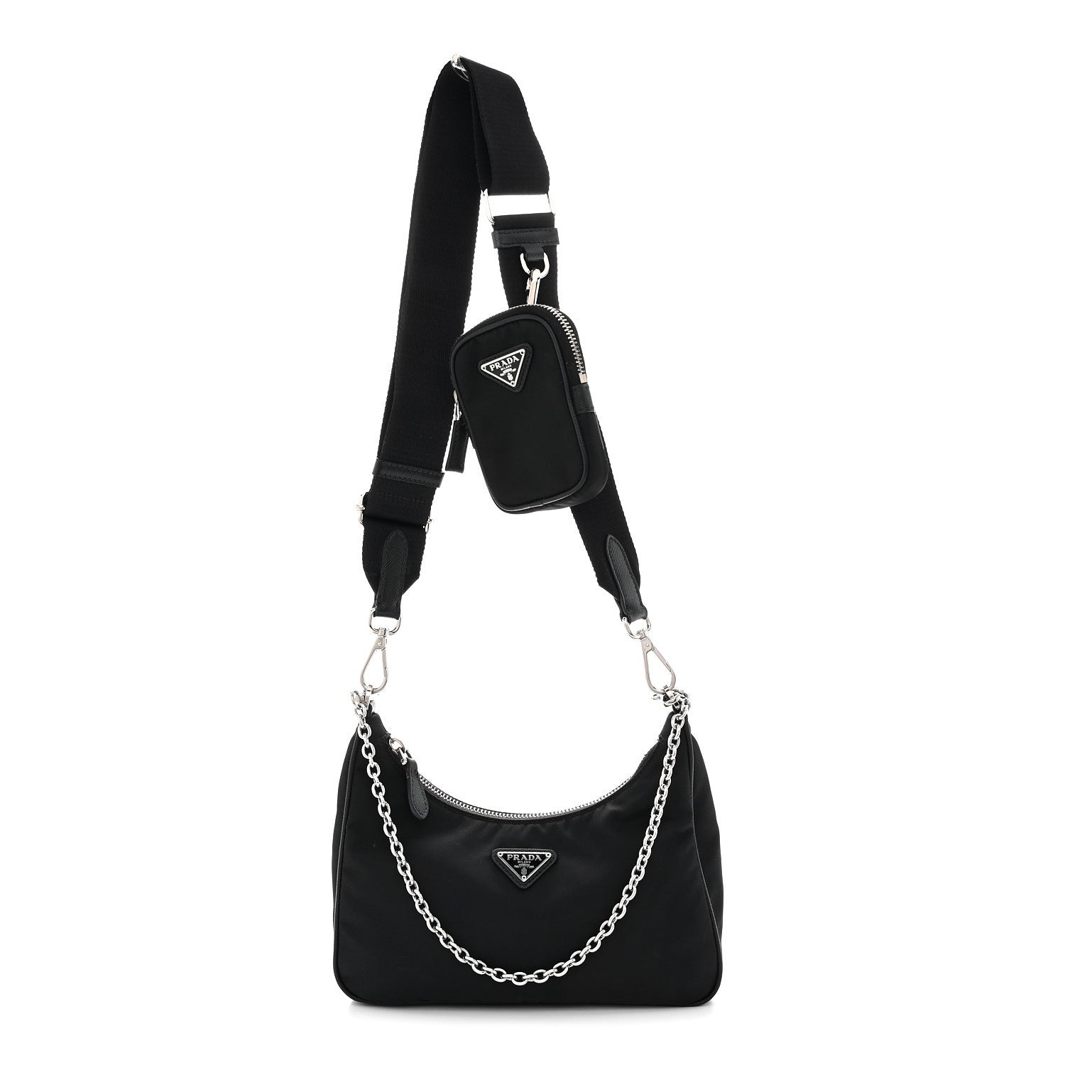 Prada Nylon Re-Edition 2005 Shoulder Bag Black