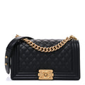 Chanel Caviar Quilted Medium Boy Flap Black