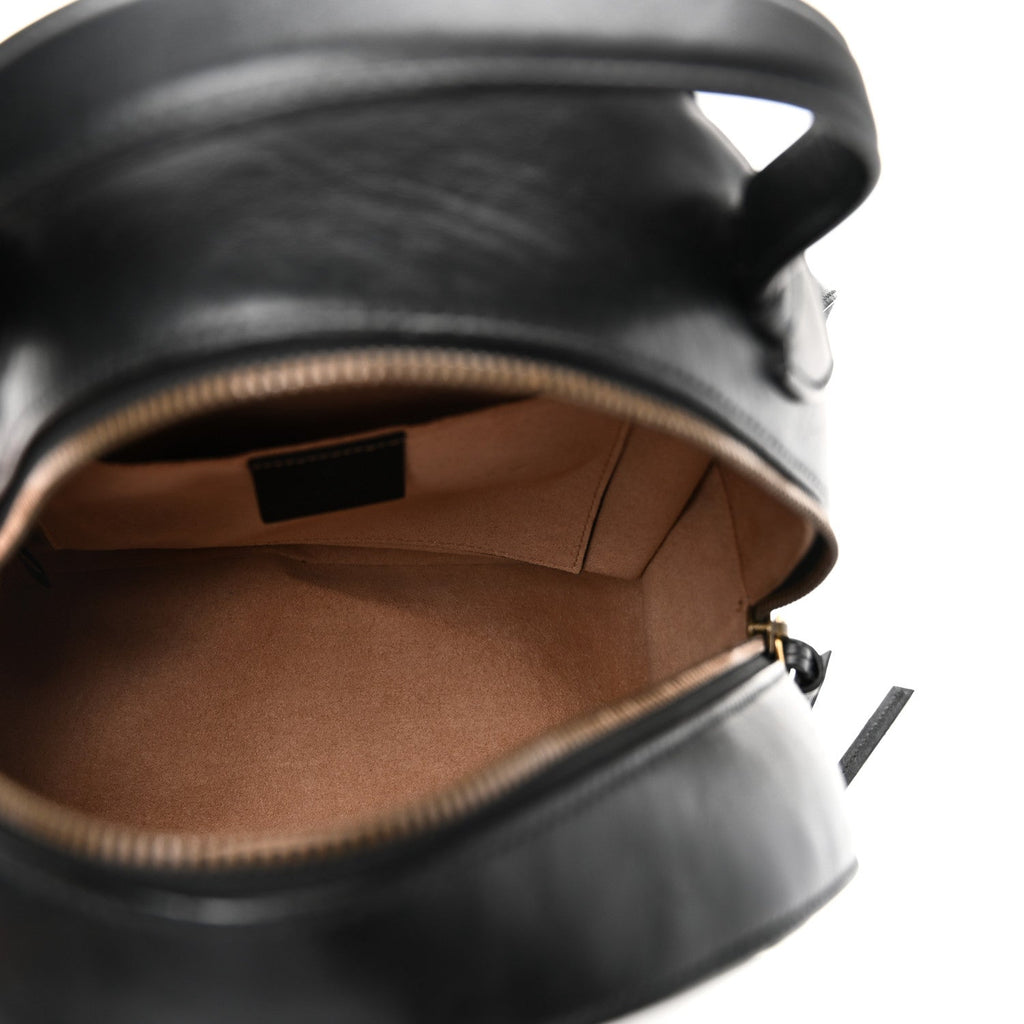 Gucci Calfskin Matelasse GG Marmont Dome Backpack Black