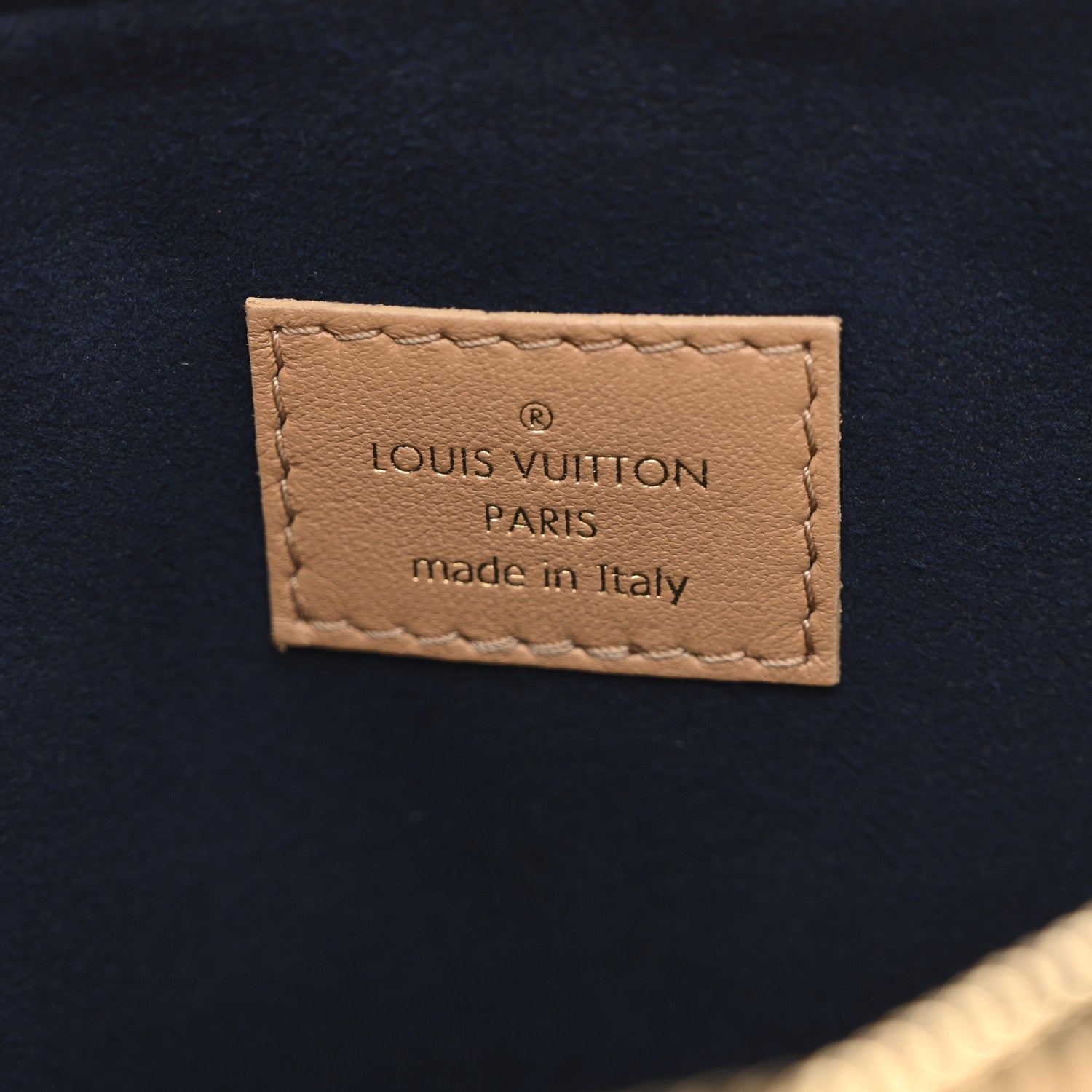 Louis Vuitton Lambskin Embossed Monogram Coussin PM Camel