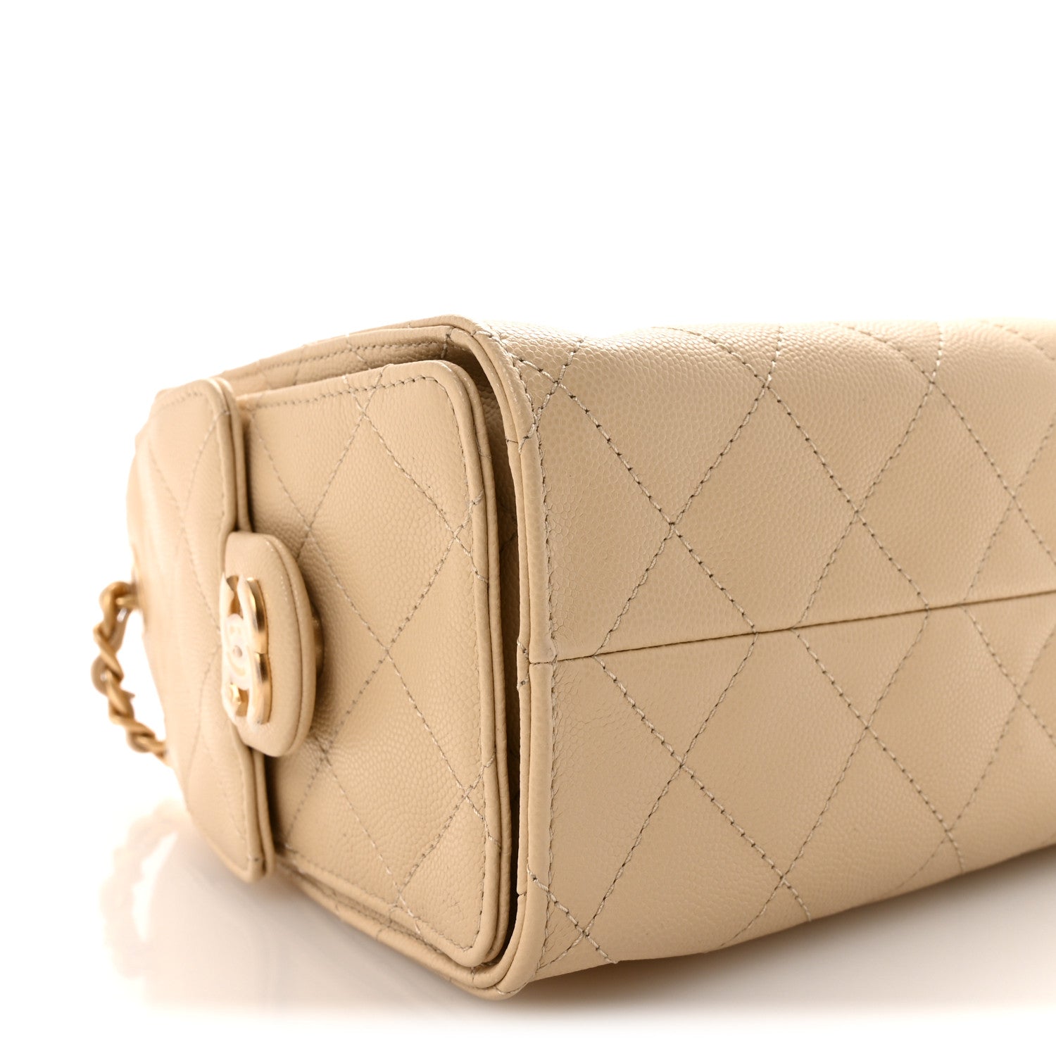 Chanel Caviar Quilted Mini Chanel 25 Handbag Beige