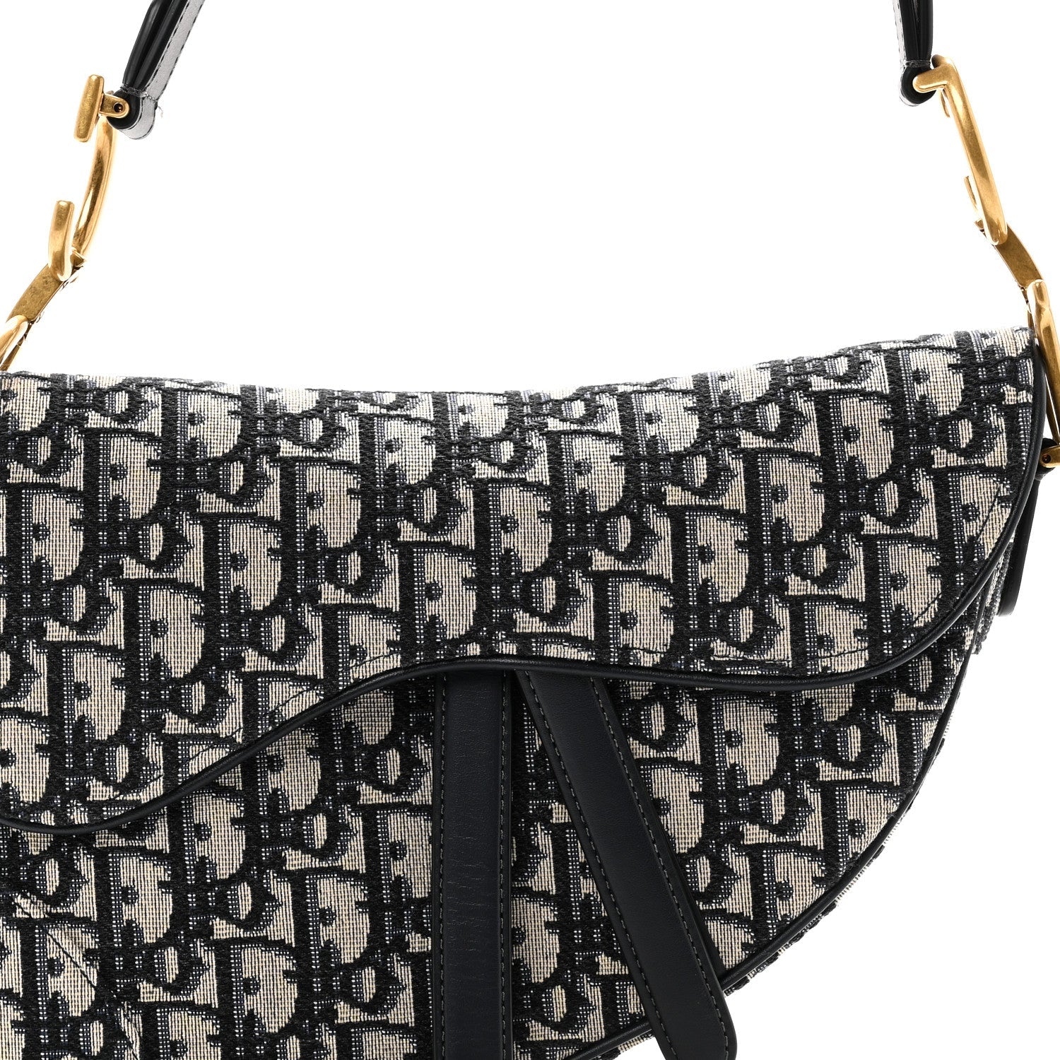 Christian Dior Oblique Saddle Bag Blue