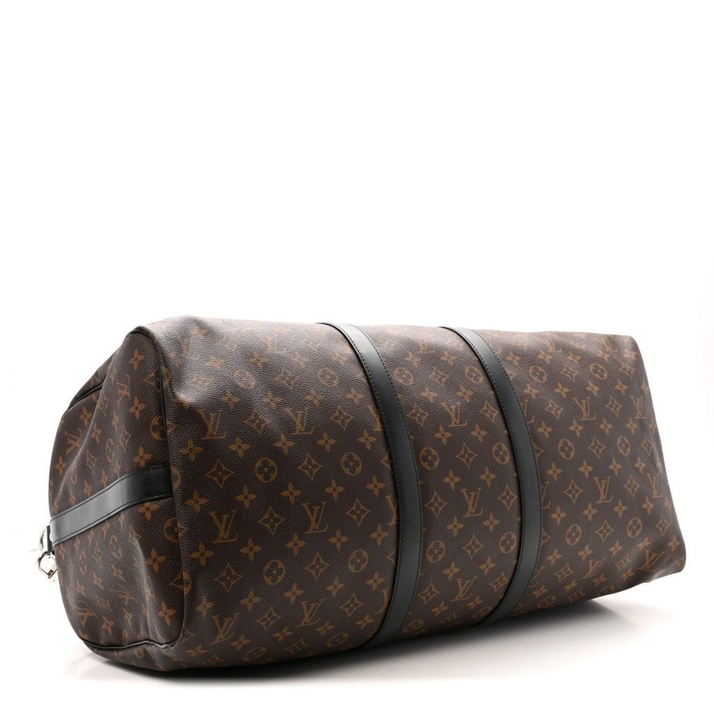 Louis Vuitton Monogram Macassar Keepall Bandouliere 55