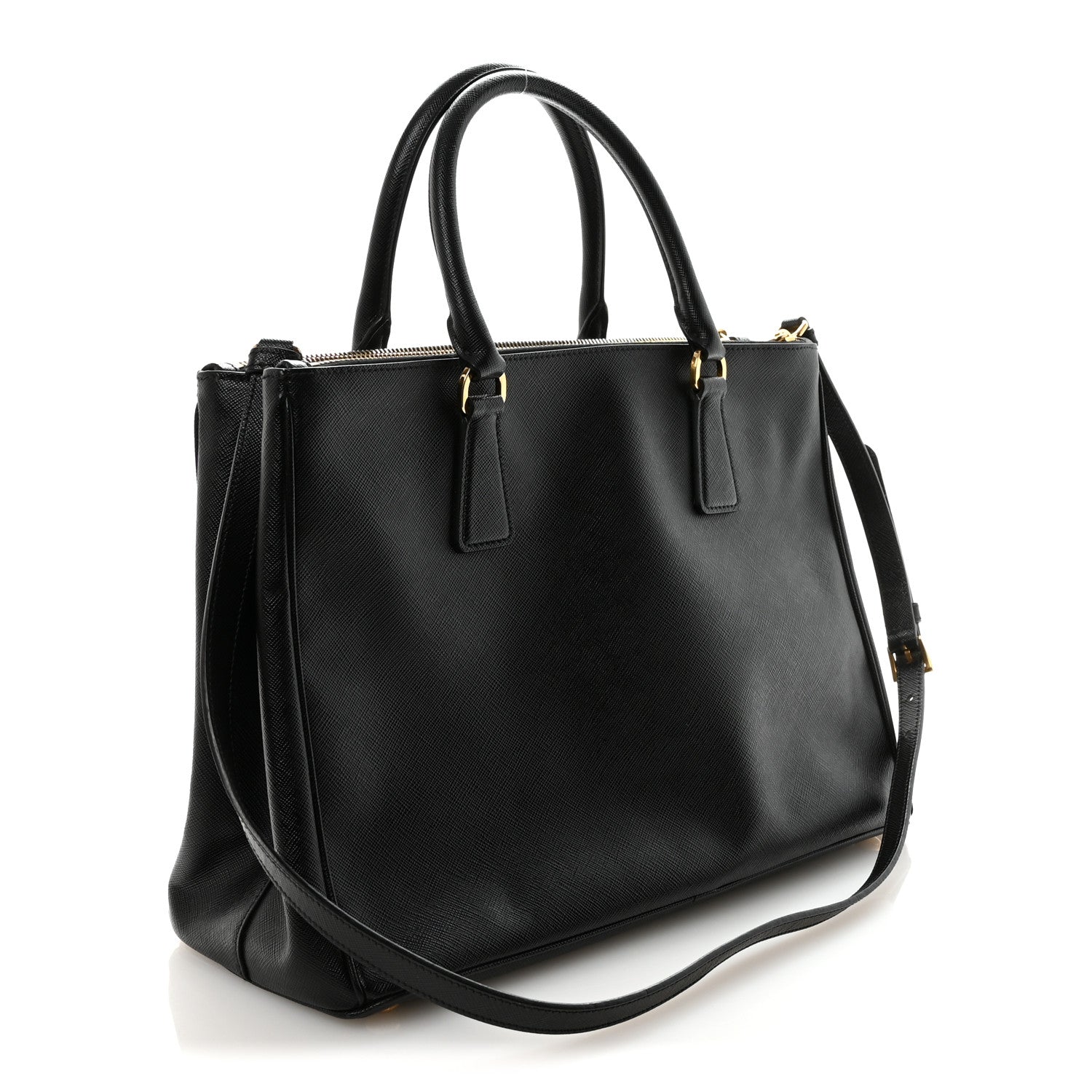 Prada Saffiano Lux Large Galleria Double Zip Tote Black