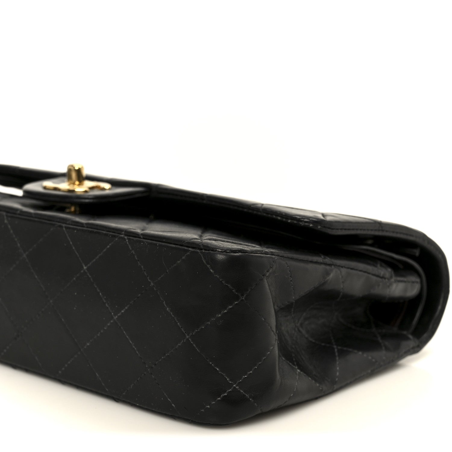 Chanel Lambskin Quilted Medium Double Flap Black