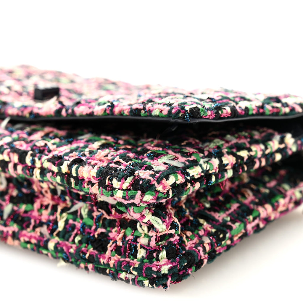 Chanel Tweed Quilted Reissue Wallet On Chain WOC Pink Multicolor
