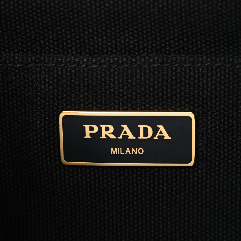 Prada Canapa Logo Tote Black