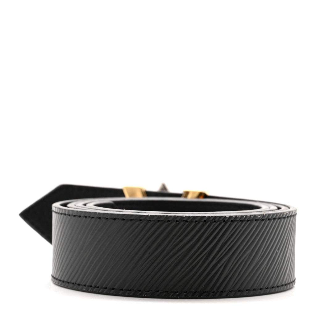Louis Vuitton Epi 30mm LV Twist Belt 90 36 Black